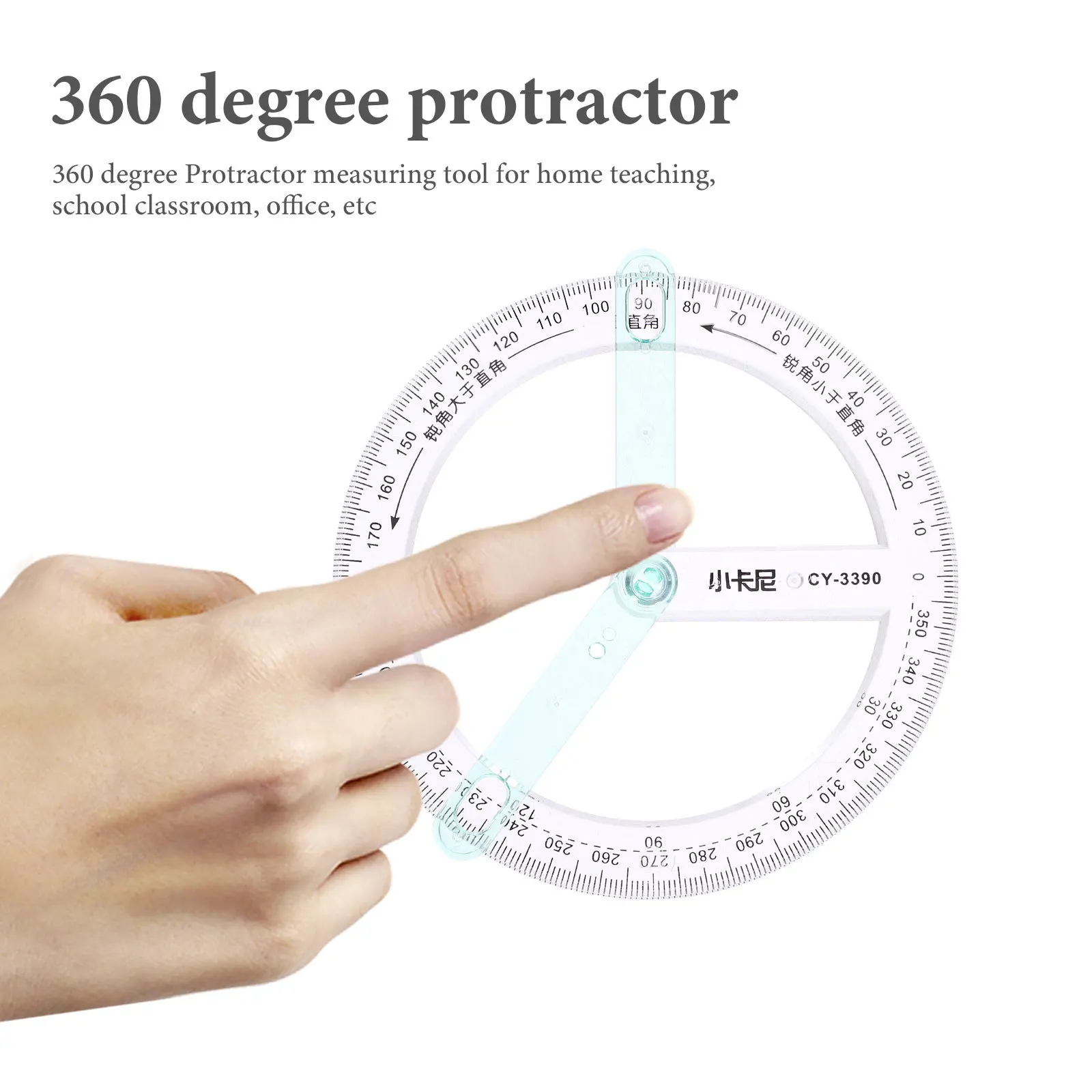 5Pcs 360 Degree Circle Protractor Plastic Measuring Tool Professional for School Home Office Student Use Protractor
5Pcs 360 Degree Circle Protractor Plastic Measuring Tool Professional for School Home Office Student Use Protractor