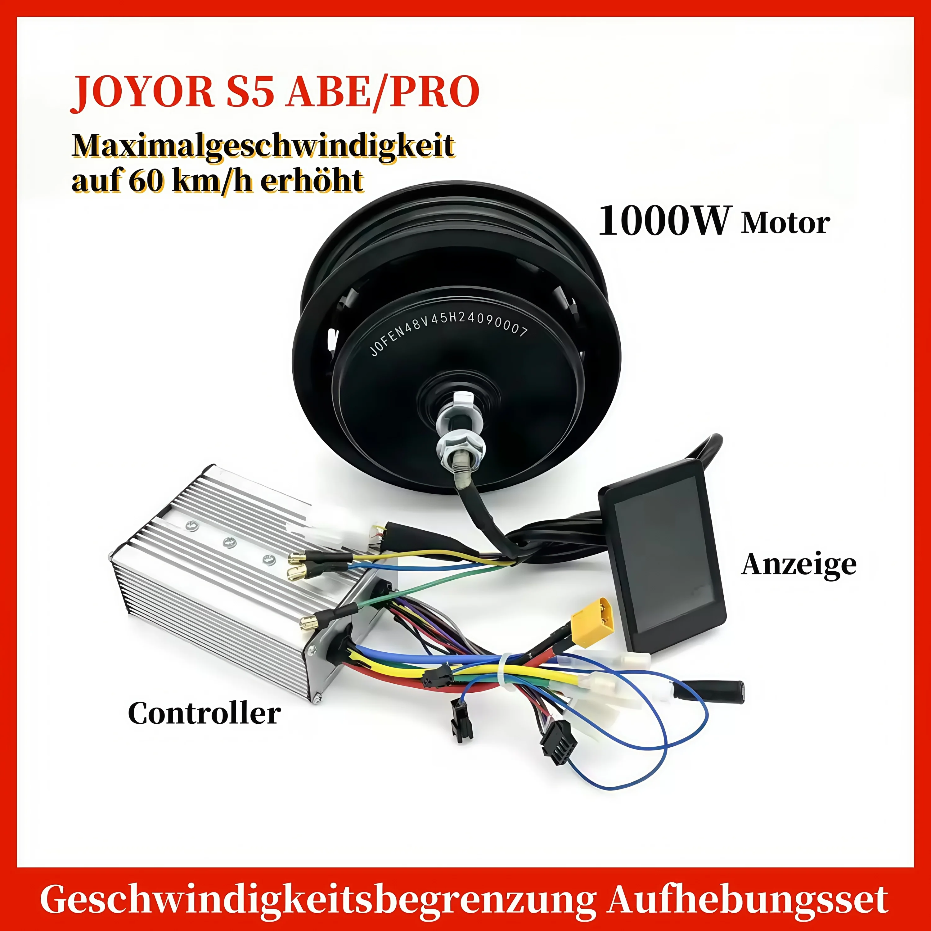 JOYOR S5 ABE/Pro speed limit release kit with 1000W motor to increase speed (controller, display and motor)
JOYOR S5 ABE/Pro speed limit release kit with 1000W motor to increase speed (controller, display and motor)