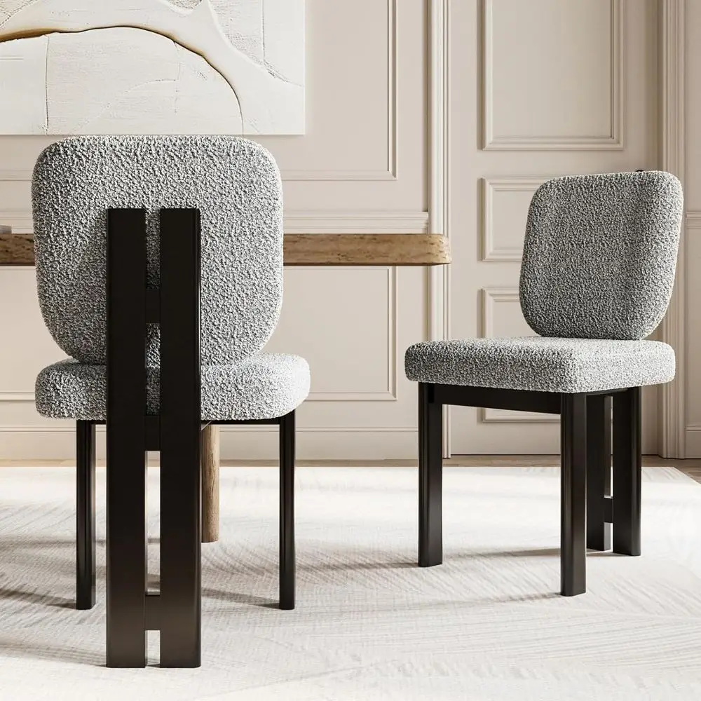 Grey Upholstered Kitchen Chairs with Brown Wood Legs, Set of 2, Suitable for Home and Restaurant Use
Grey Upholstered Kitchen Chairs with Brown Wood Legs, Set of 2, Suitable for Home and Restaurant Use