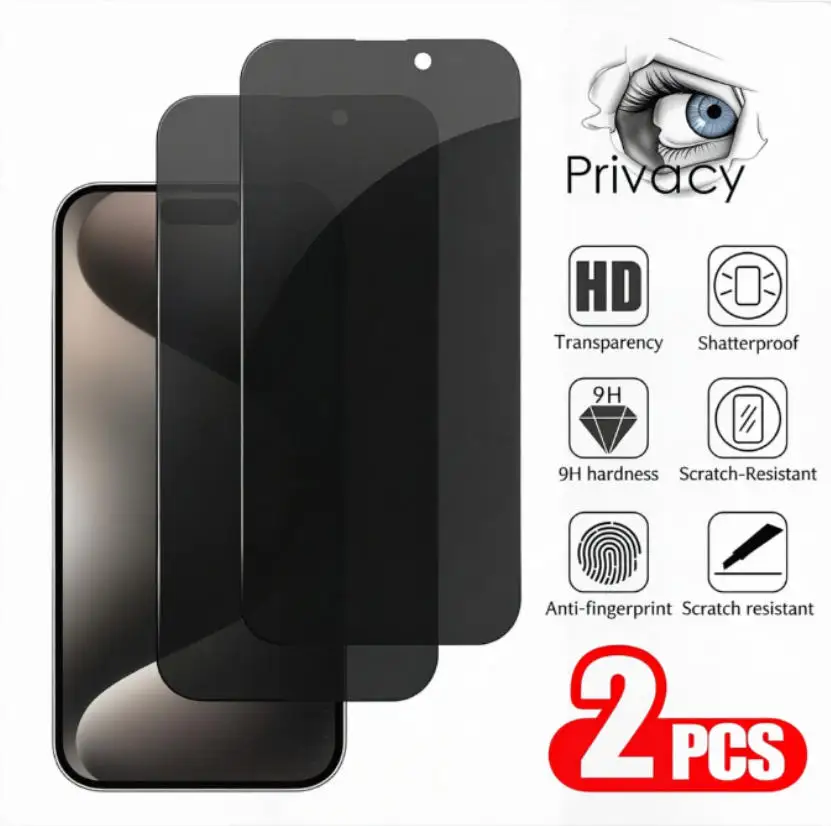 2Pcs Privacy Screen Protector For IPhone 11 12 13 16 Pro 14 15 Pro Max Plus Tempered Glass For IPhone 7 8Plus X XR XS Max Glass
2Pcs Privacy Screen Protector For IPhone 11 12 13 16 Pro 14 15 Pro Max Plus Tempered Glass For IPhone 7 8Plus X XR XS Max Glass