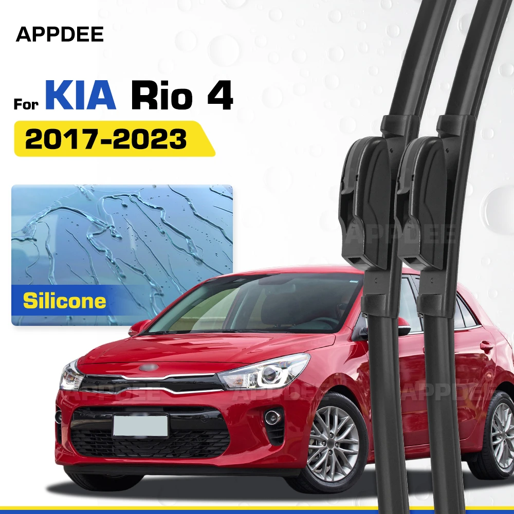 Silicone & Rubber LHD&RHD Front Wiper Blades Set For KIA Rio 4 MK4 2017-2023 Coated Windshield Windscreen Window Brushes
Silicone & Rubber LHD&RHD Front Wiper Blades Set For KIA Rio 4 MK4 2017-2023 Coated Windshield Windscreen Window Brushes
