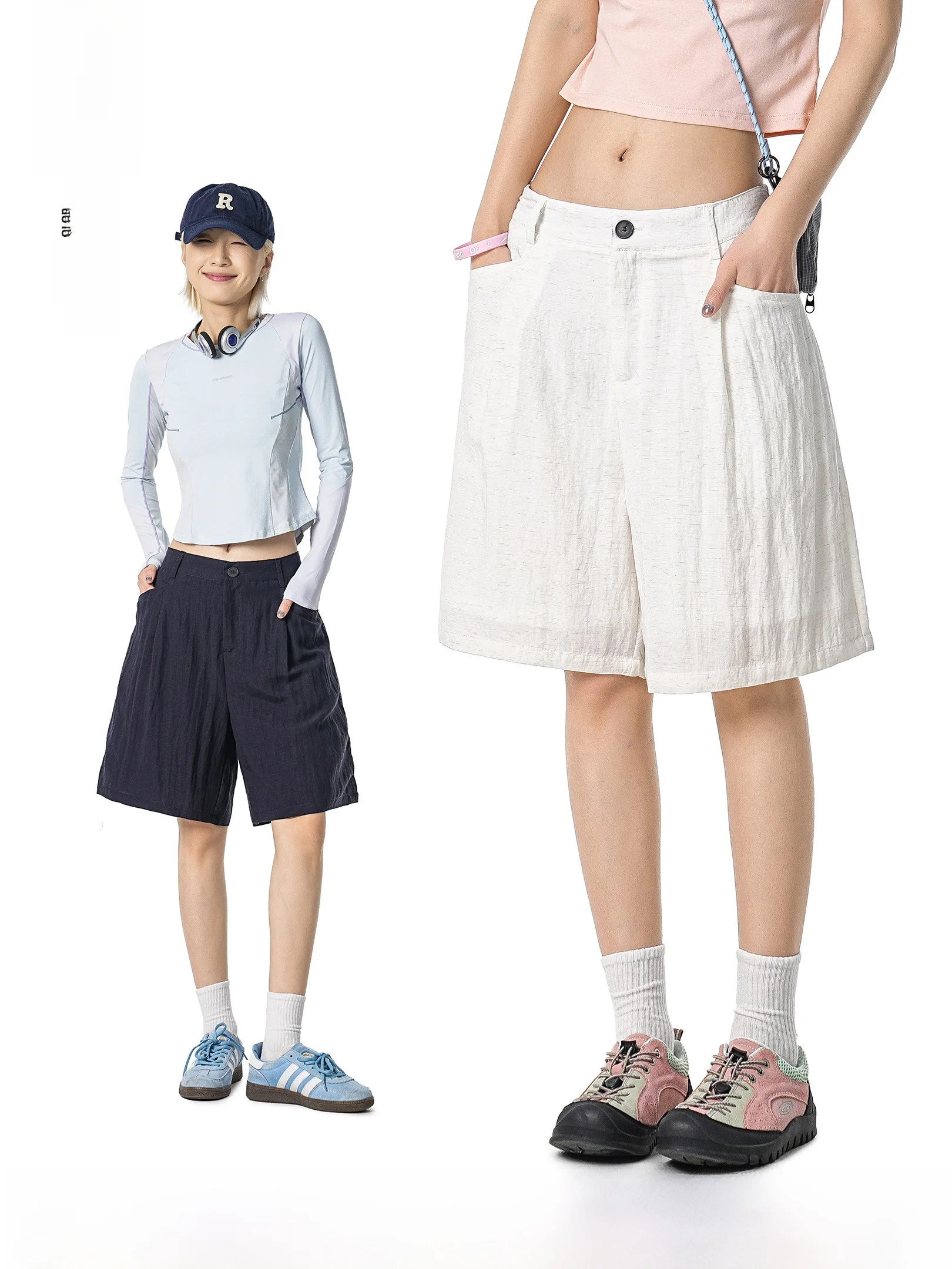 Lightweight Linen Shorts Women's Loose Casual Wide Leg Five-Quarter Pants Breathable Summer New Style OXOW Natural Waist Butt...
Lightweight Linen Shorts Women's Loose Casual Wide Leg Five-Quarter Pants Breathable Summer New Style OXOW Natural Waist Butt...