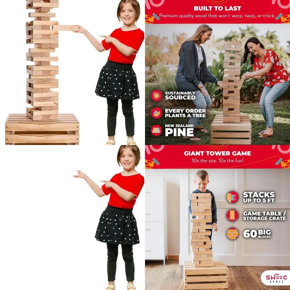 Игровой набор «Гигантская башня» — 60 блоков с местом для хранения вещей, высота 5 футов, развлечения на открытом воздухе для всех возрастов
Игровой набор «Гигантская башня» — 60 блоков с местом для хранения вещей, высота 5 футов, развлечения на открытом воздухе для всех возрастов