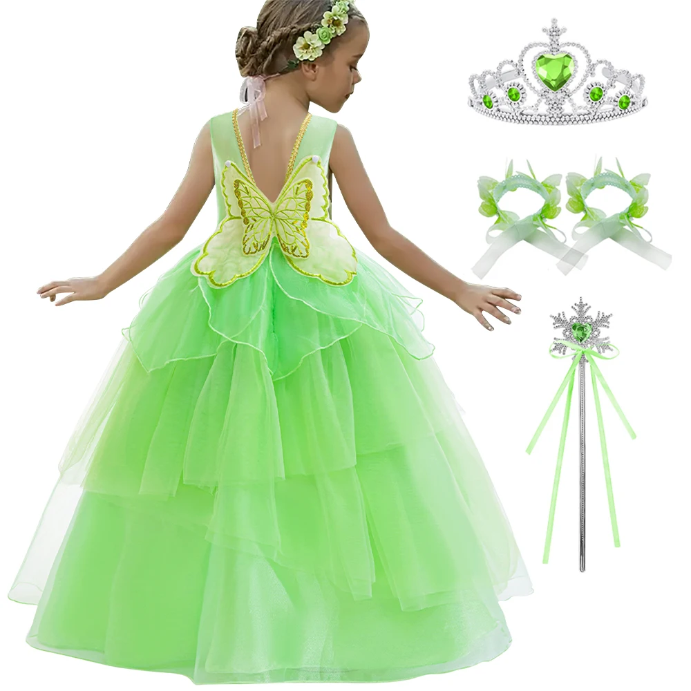 Girls Elf Princess Dress With Wings Luxury Green Fairy Costume Halloween Fantasy Carnival Birthday Party Outfit 2-6 Years Old
Girls Elf Princess Dress With Wings Luxury Green Fairy Costume Halloween Fantasy Carnival Birthday Party Outfit 2-6 Years Old