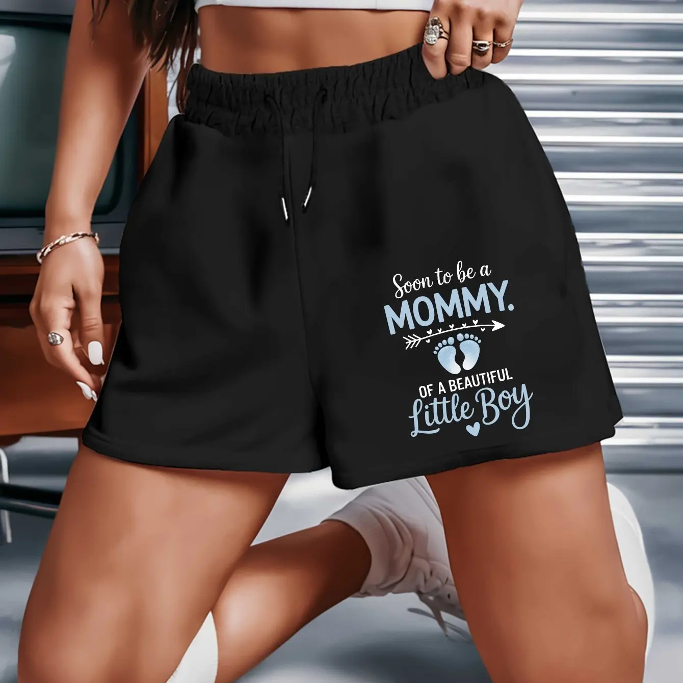 Coming Soon As Mommy's New Plus Size Women's Shorts, Summer Casual Versatile Trend Five Quarter Pants, Summer Beach Pants
Coming Soon As Mommy's New Plus Size Women's Shorts, Summer Casual Versatile Trend Five Quarter Pants, Summer Beach Pants