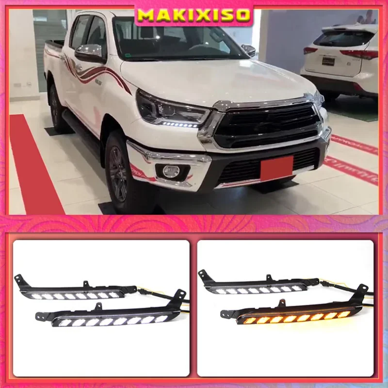 2PCS Car LED headlight Daytime Running Light For Toyota Hilux Revo Rocco 2020 2021 Turn Yellow Signal DRL Daylight
2PCS Car LED headlight Daytime Running Light For Toyota Hilux Revo Rocco 2020 2021 Turn Yellow Signal DRL Daylight