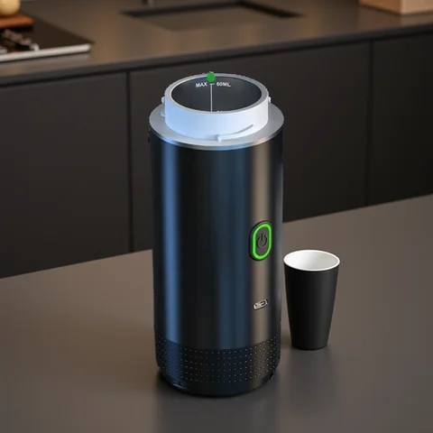 Macchina per caffè espresso portatile elettrica wireless per auto e casa Caffettiera da campeggio Caffettiera da viaggio in polvere con capsule 3 in 1