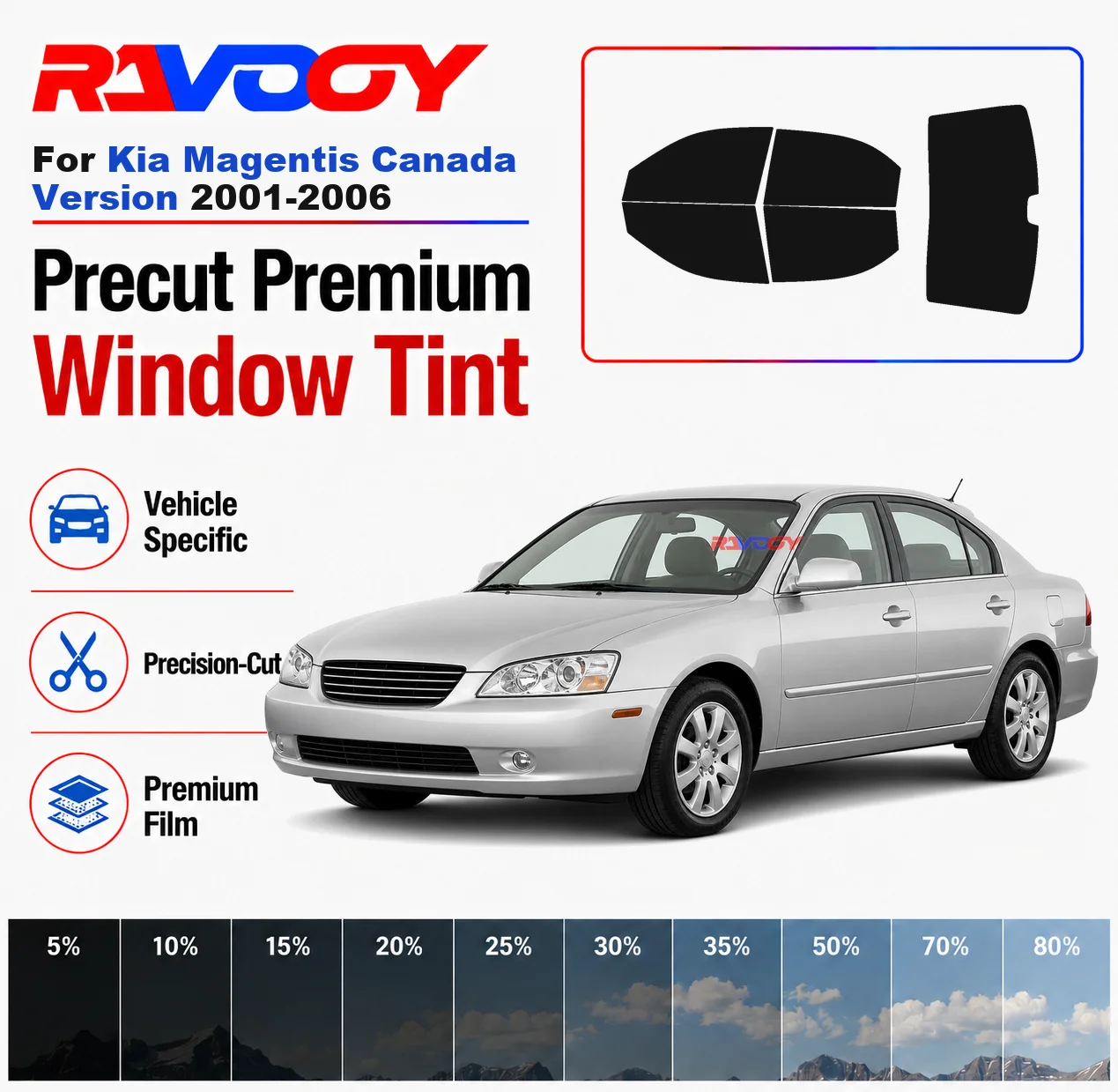 Premium Precut Window Tint Kit Front Rear Windows Rear Windshield For Kia Magentis Canada Version 2001-2006 Nano Ceramic Film
Premium Precut Window Tint Kit Front Rear Windows Rear Windshield For Kia Magentis Canada Version 2001-2006 Nano Ceramic Film