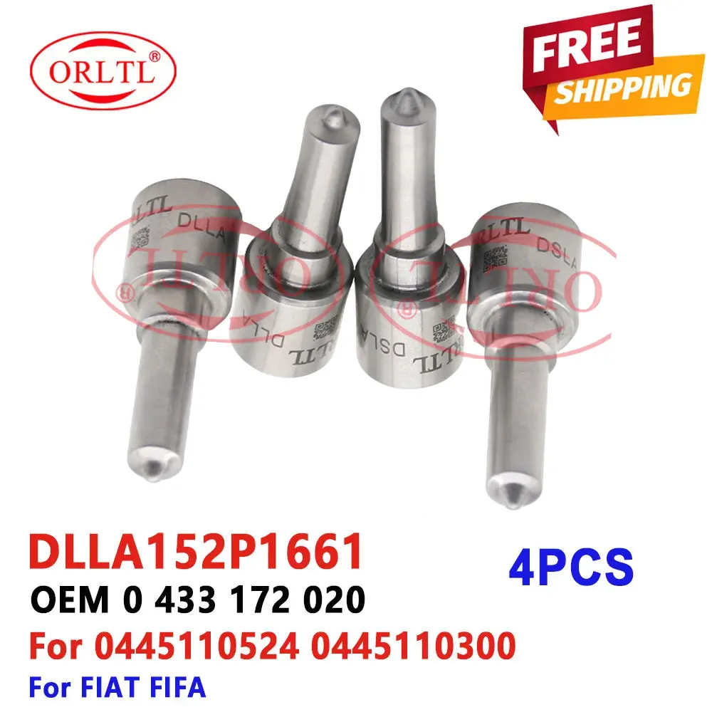 0445110524 0445110300 Diesel Fuel Injector Nozzle DLLA152P1661 0433172020 Injection Tip DLLA 152 P 1661 for FIAT FIFA 4PCS
0445110524 0445110300 Diesel Fuel Injector Nozzle DLLA152P1661 0433172020 Injection Tip DLLA 152 P 1661 for FIAT FIFA 4PCS