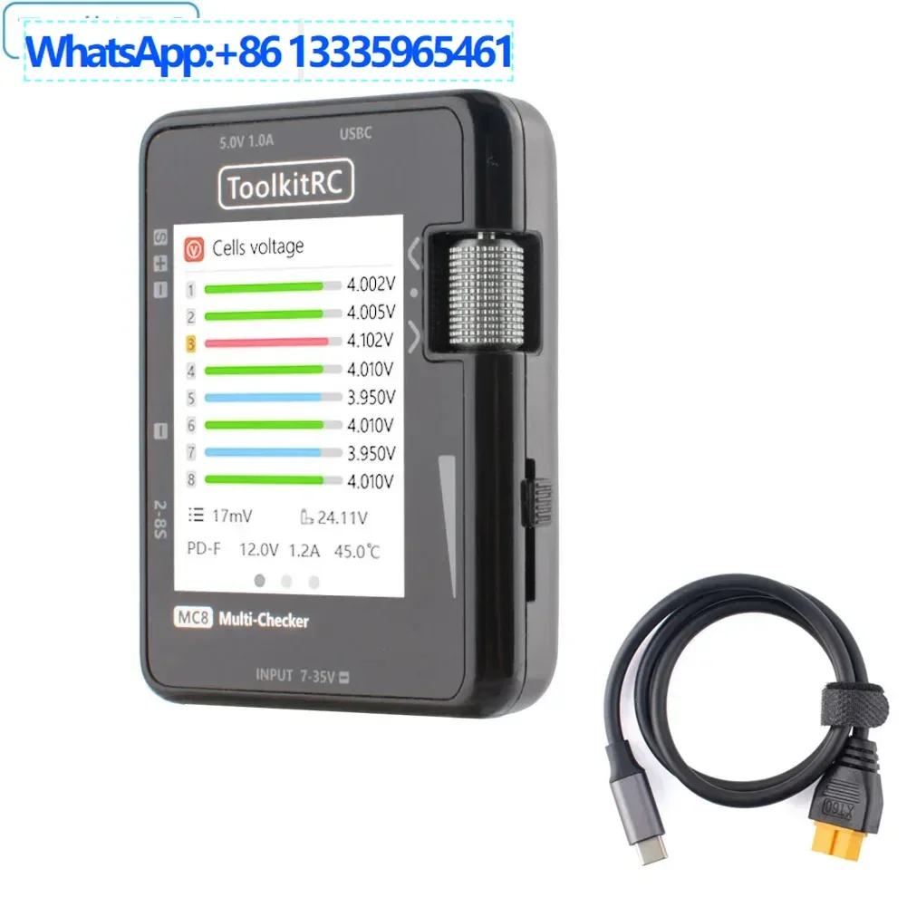 ToolkitRC MC8 multi-function electric display, power detection/PPM PWM SBUS signal measurement output
ToolkitRC MC8 multi-function electric display, power detection/PPM PWM SBUS signal measurement output