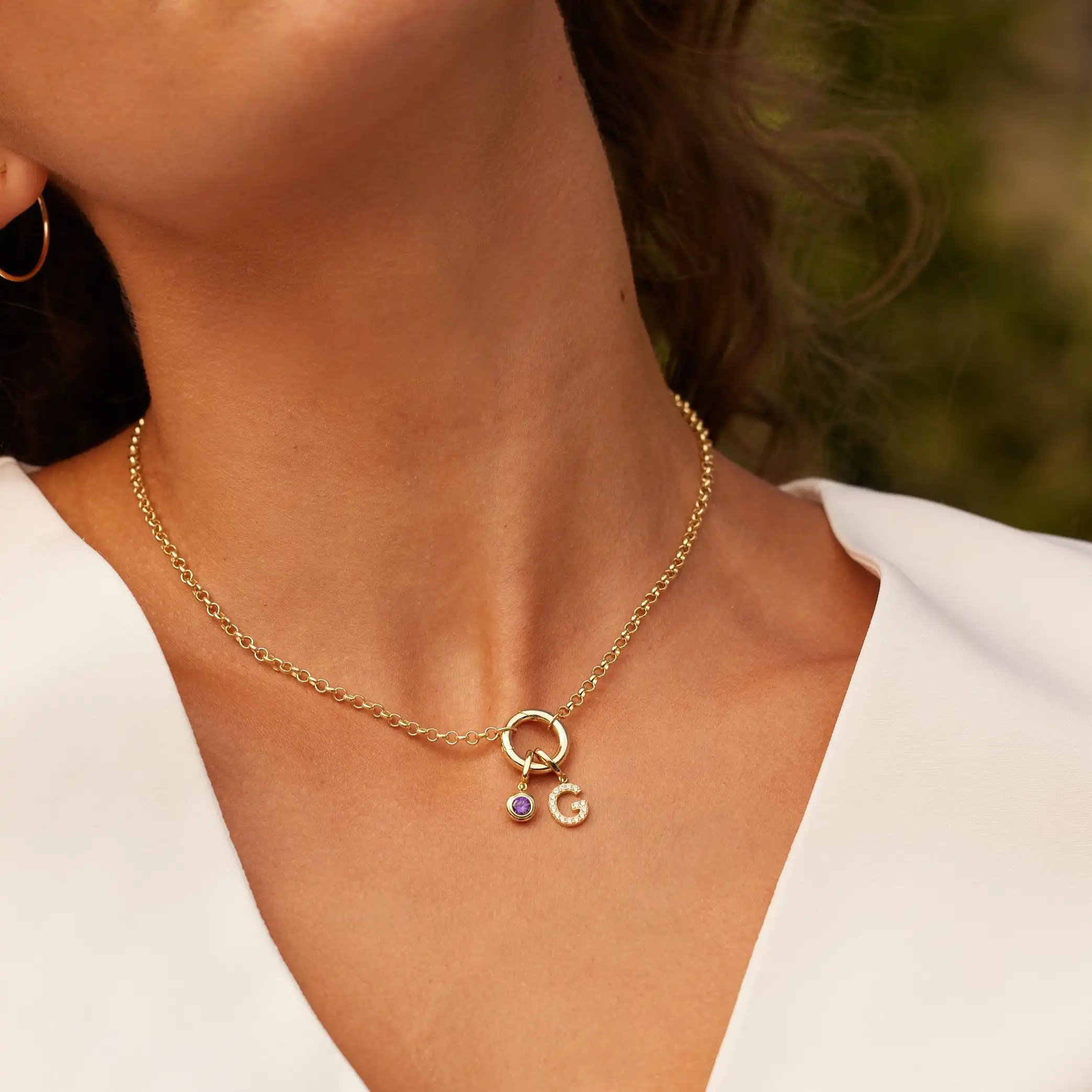 Custom Zircon Letters Birthstone Pendant Necklace Copper Letter Stainless Steel Chain 18K Gold Plated Personalized Gift for Her
Custom Zircon Letters Birthstone Pendant Necklace Copper Letter Stainless Steel Chain 18K Gold Plated Personalized Gift for Her
