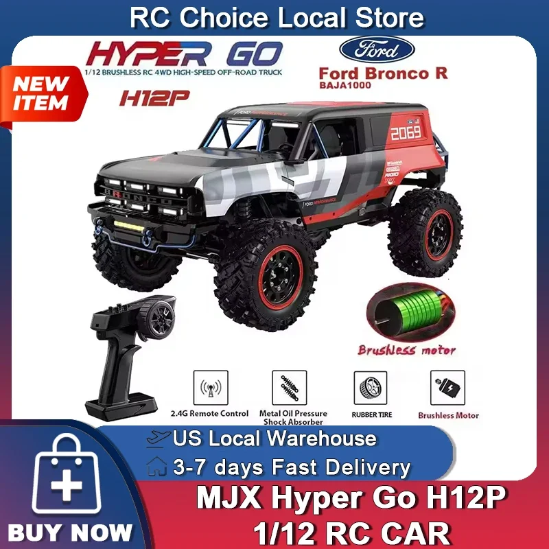MJX 1:12 H12P Brushless High-Speed Remote Control Car Professional RC Climbing Car Four-Wheel Drive Off-Road Vehicle RTR
MJX 1:12 H12P Brushless High-Speed Remote Control Car Professional RC Climbing Car Four-Wheel Drive Off-Road Vehicle RTR