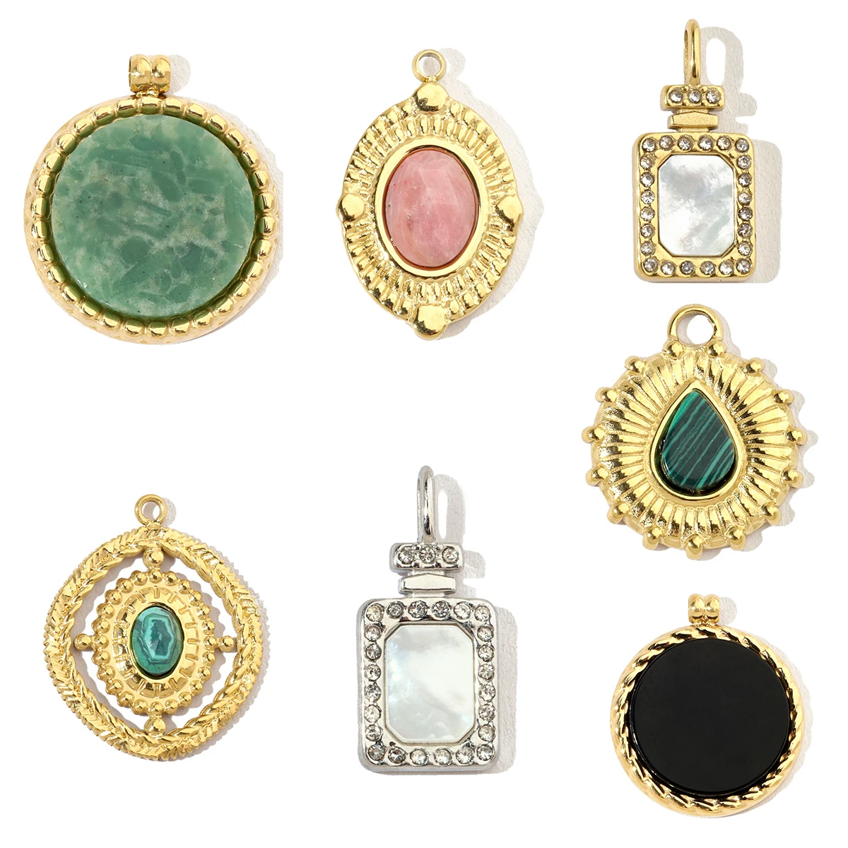 3Pcs/Lot Stainless Steel Natural Stone Charms Round Oval Pendants For DIY Making Bracelet Necklace Earrings Jewelry Accessories
3Pcs/Lot Stainless Steel Natural Stone Charms Round Oval Pendants For DIY Making Bracelet Necklace Earrings Jewelry Accessories
