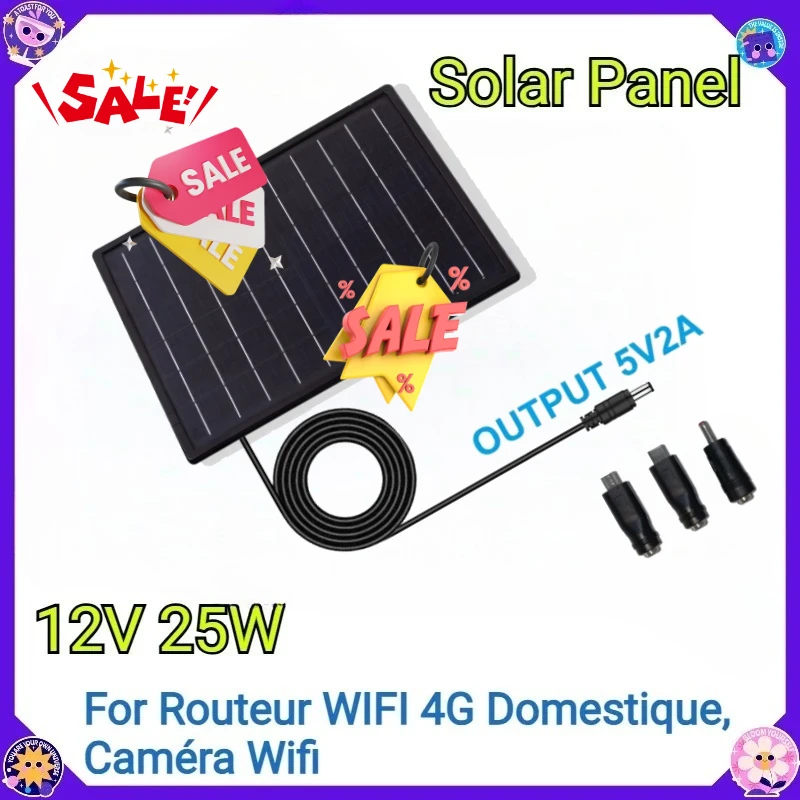 12V 25W For Routeur WIFI 4G Domestique, Caméra Wifi New High Quality Panneau Solaire 25W 12V, Installation D'une Batterie 18650
12V 25W For Routeur WIFI 4G Domestique, Caméra Wifi New High Quality Panneau Solaire 25W 12V, Installation D'une Batterie 18650