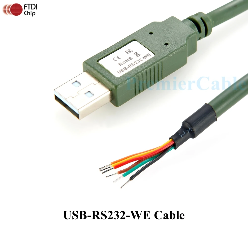 RS232 Cable USB-RS232-WE Cable USB to RS232 Serial converter Adapter Cable with FT232R chip Wire End Serial Cable for Windows
RS232 Cable USB-RS232-WE Cable USB to RS232 Serial converter Adapter Cable with FT232R chip Wire End Serial Cable for Windows