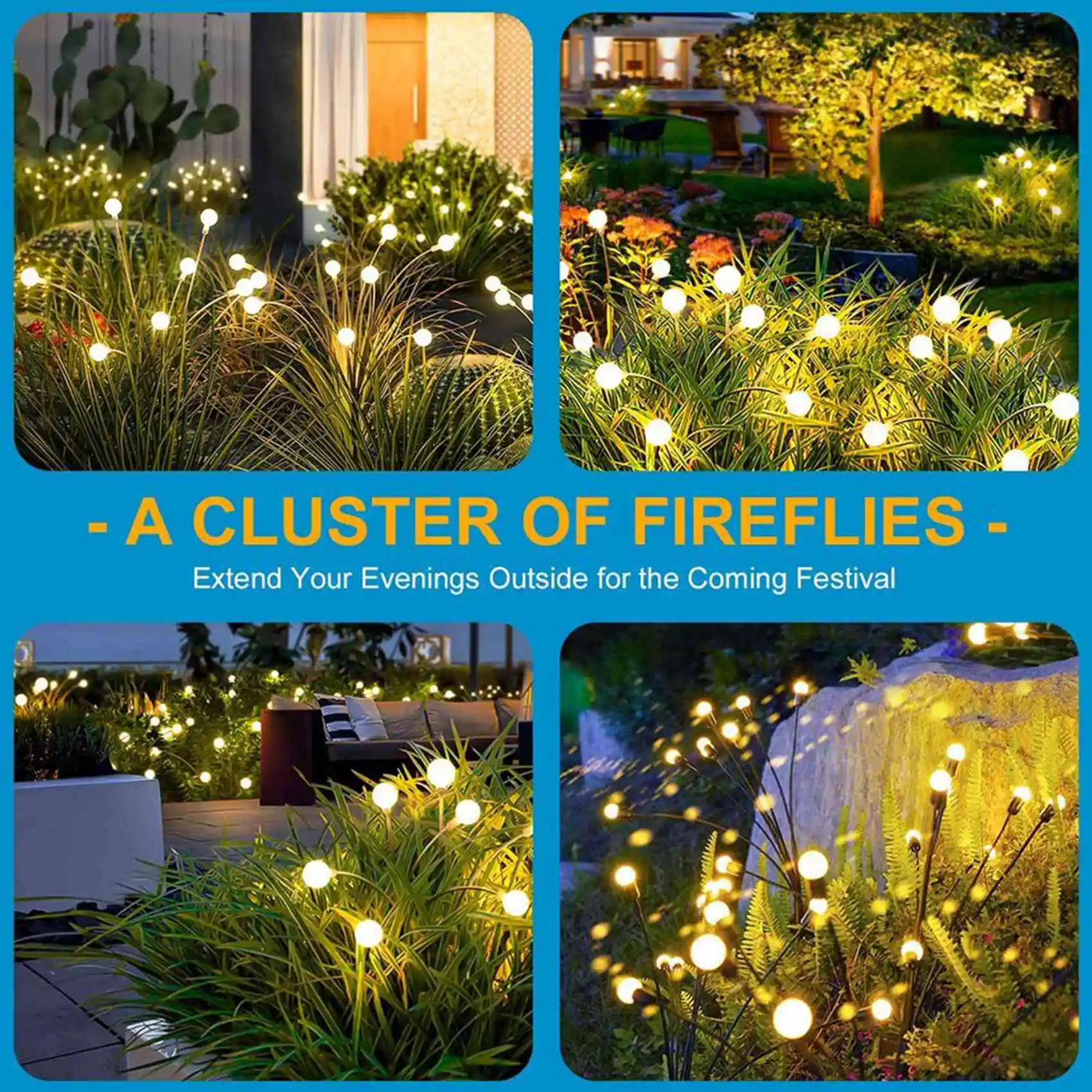 【FLASH DEAL】Solar Garden Lights, Upgraded 8LED Firefly Lights Solar Outdoor Waterproof, Swaying Lights Decoration, Warm White 4P
【FLASH DEAL】Solar Garden Lights, Upgraded 8LED Firefly Lights Solar Outdoor Waterproof, Swaying Lights Decoration, Warm White 4P