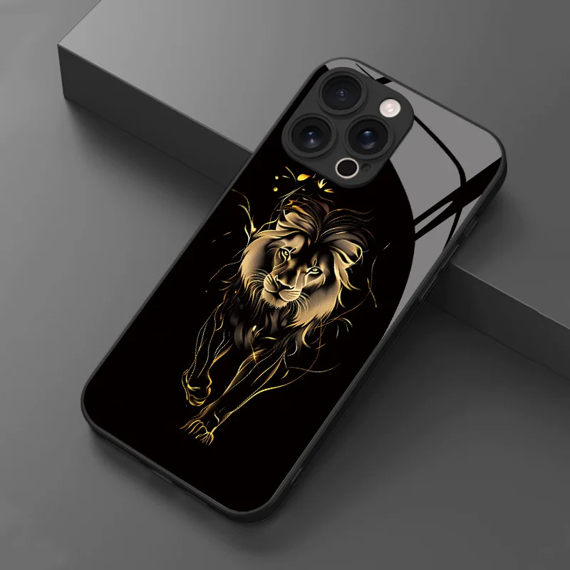 Golden Flame Lion Lines Art Pattern High-Definition Glass Phone Case, suitable for iPhone 17/16/15/14/13 Pro/12 Pro Max/11
Golden Flame Lion Lines Art Pattern High-Definition Glass Phone Case, suitable for iPhone 17/16/15/14/13 Pro/12 Pro Max/11