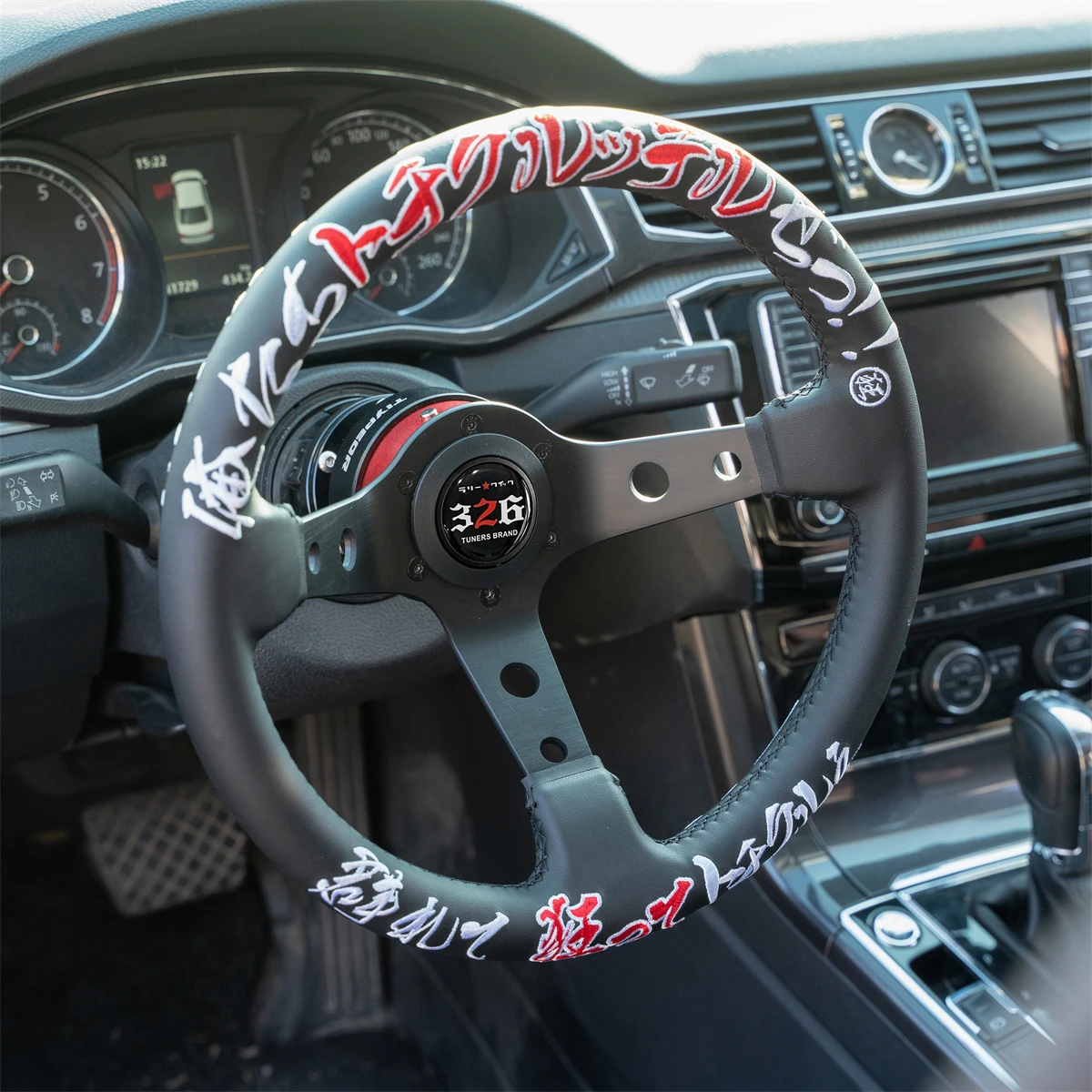 JDM 326 Racing Steering Wheel Leather Embroidery Aluminum Alloy Car modified Universal Steering Wheel with 6 Hole
JDM 326 Racing Steering Wheel Leather Embroidery Aluminum Alloy Car modified Universal Steering Wheel with 6 Hole