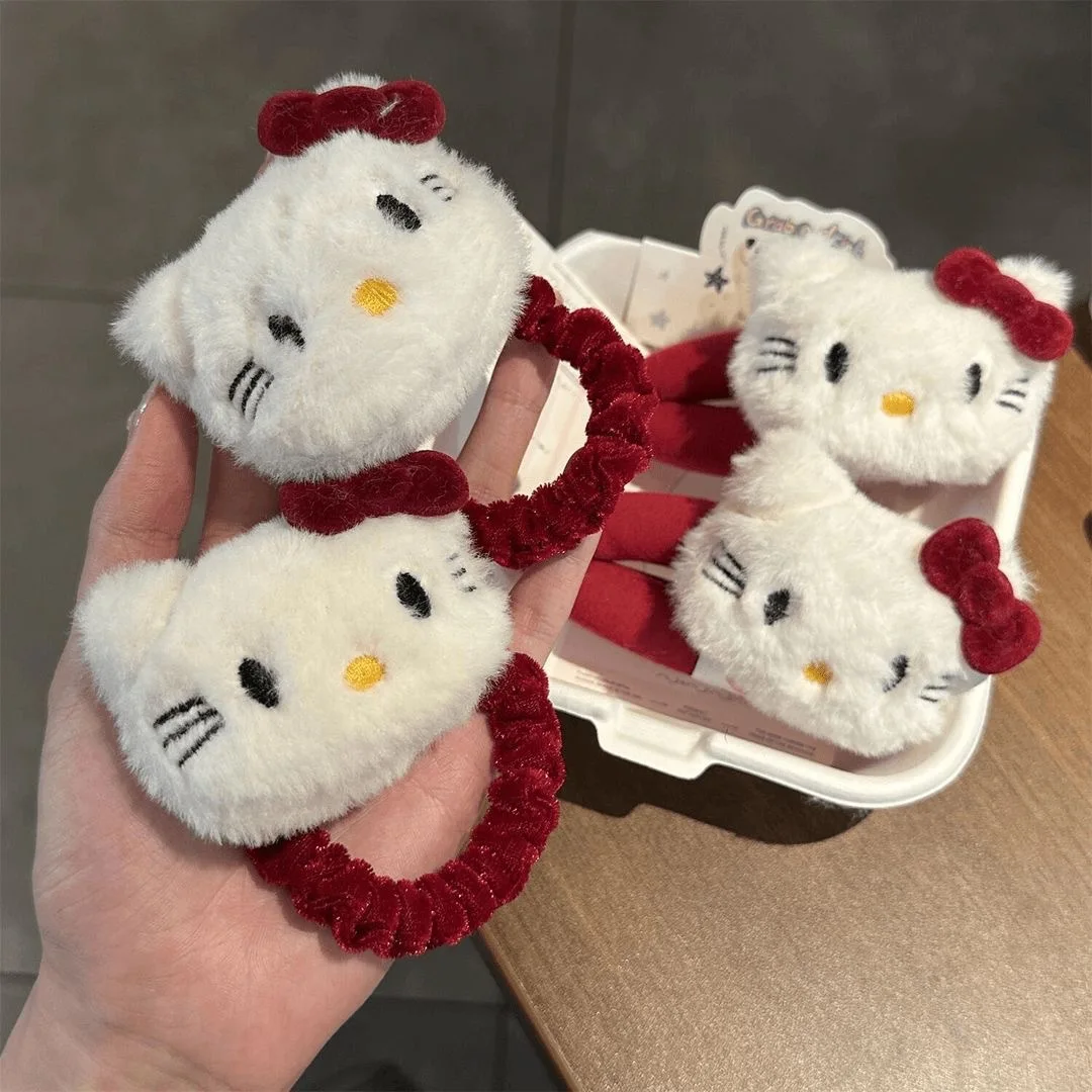 Cute Plush Hello KT Cat Hairpin Sweet Encore Red Bow Hairband Versatile Girl Side Ponytail Hair Accessories
Cute Plush Hello KT Cat Hairpin Sweet Encore Red Bow Hairband Versatile Girl Side Ponytail Hair Accessories