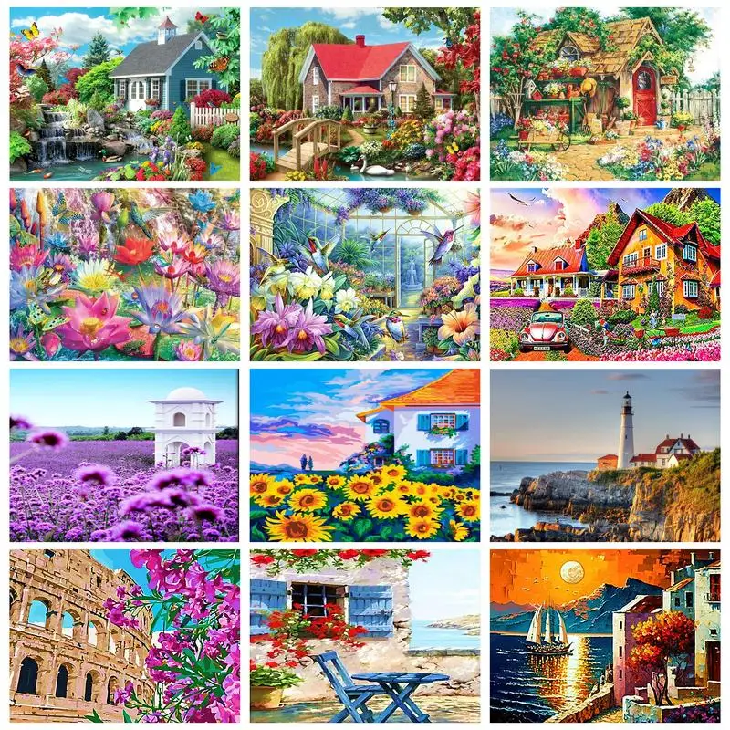CHENISTORY Mordern Painting By Numbers Handmade House Garden Landscape Picture Drawing Home Decors Diy Gift Paint Kit
CHENISTORY Mordern Painting By Numbers Handmade House Garden Landscape Picture Drawing Home Decors Diy Gift Paint Kit