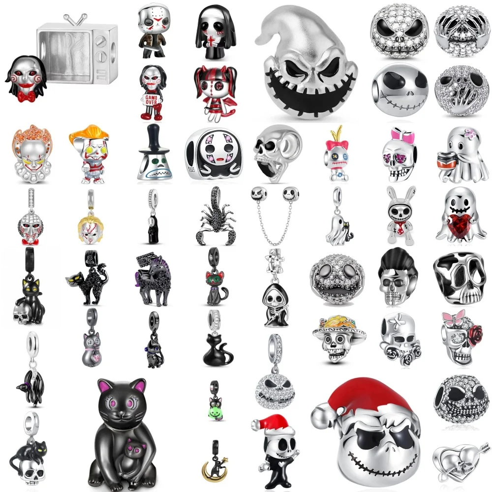 Hot Selling 925 Silver Parody Skull,Black Cat,Bead Pendant Suitable for Original Bracelet DIY Accessories Exquisite Jewelry
Hot Selling 925 Silver Parody Skull,Black Cat,Bead Pendant Suitable for Original Bracelet DIY Accessories Exquisite Jewelry 