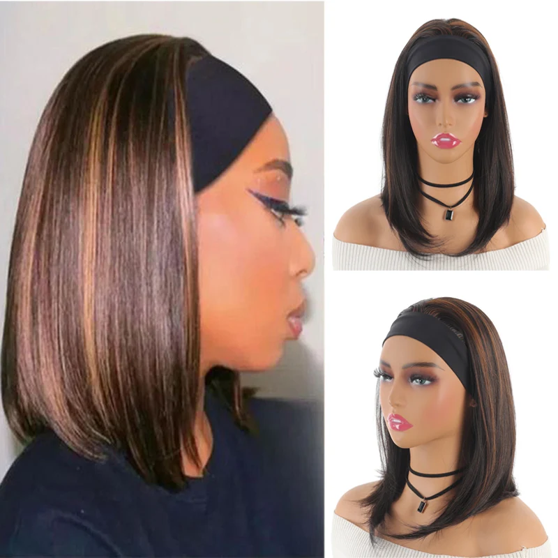 A 40cm mid-length wig with an inwardly fastened ribbon black tie for European and American ladies
A 40cm mid-length wig with an inwardly fastened ribbon black tie for European and American ladies