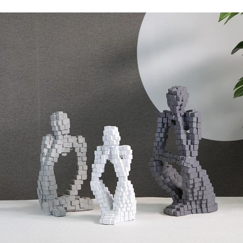Imitation Building Block Figures Thinker Statue Room Aesthetics Ornaments Abstract Character Resin Sculpture Desk Decoration
Imitation Building Block Figures Thinker Statue Room Aesthetics Ornaments Abstract Character Resin Sculpture Desk Decoration
