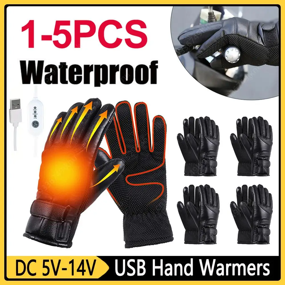 USB Winter Heated Warming Gloves PU Thermal Electric Heated Gloves For Snowmobile Motorcycle Waterproof Leather Heating Gloves
USB Winter Heated Warming Gloves PU Thermal Electric Heated Gloves For Snowmobile Motorcycle Waterproof Leather Heating Gloves