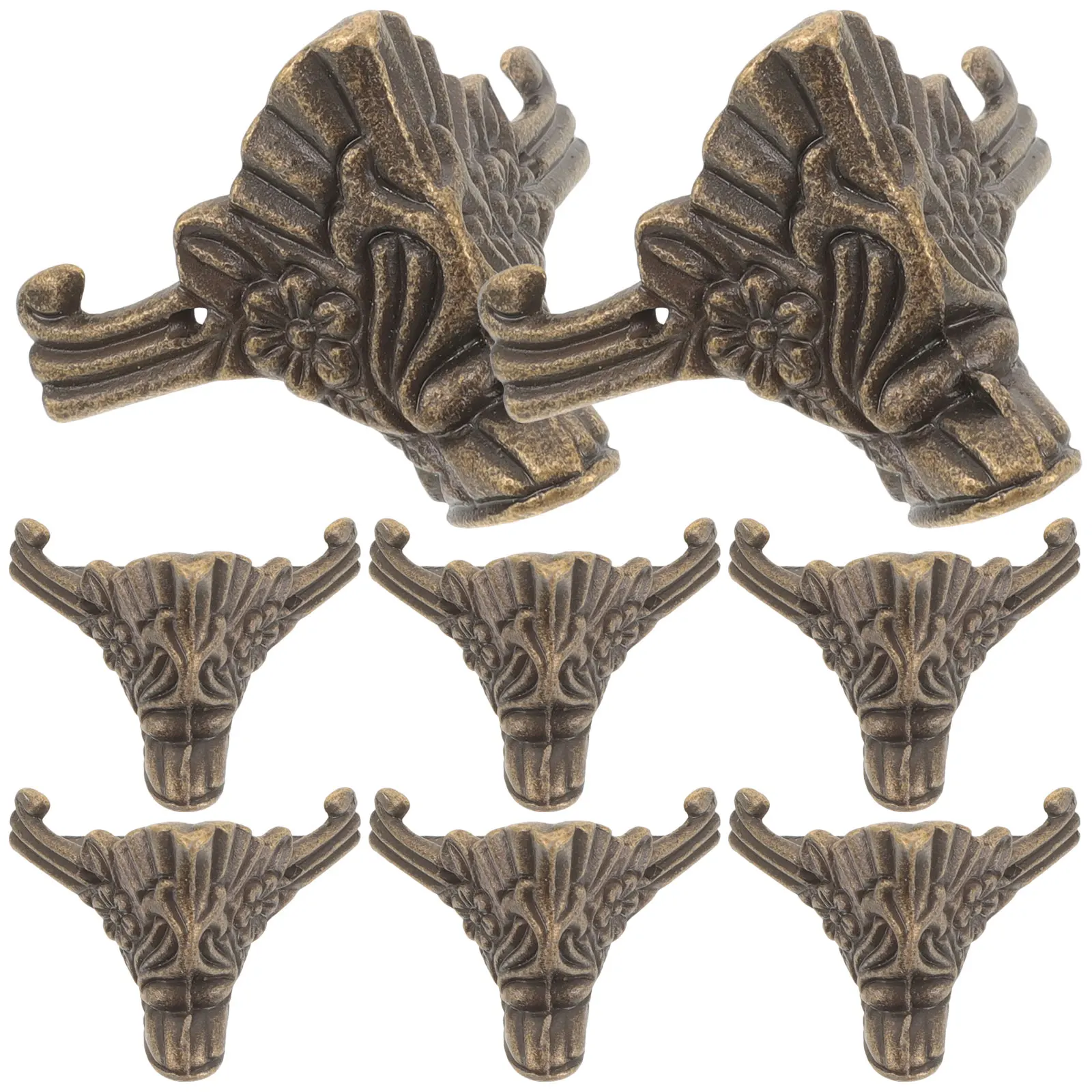 8 Pcs Decorative Feet Legs Metal Box Corners Wood Case Furniture Leg Guards Jewelry Hardware Wooden Base
8 Pcs Decorative Feet Legs Metal Box Corners Wood Case Furniture Leg Guards Jewelry Hardware Wooden Base