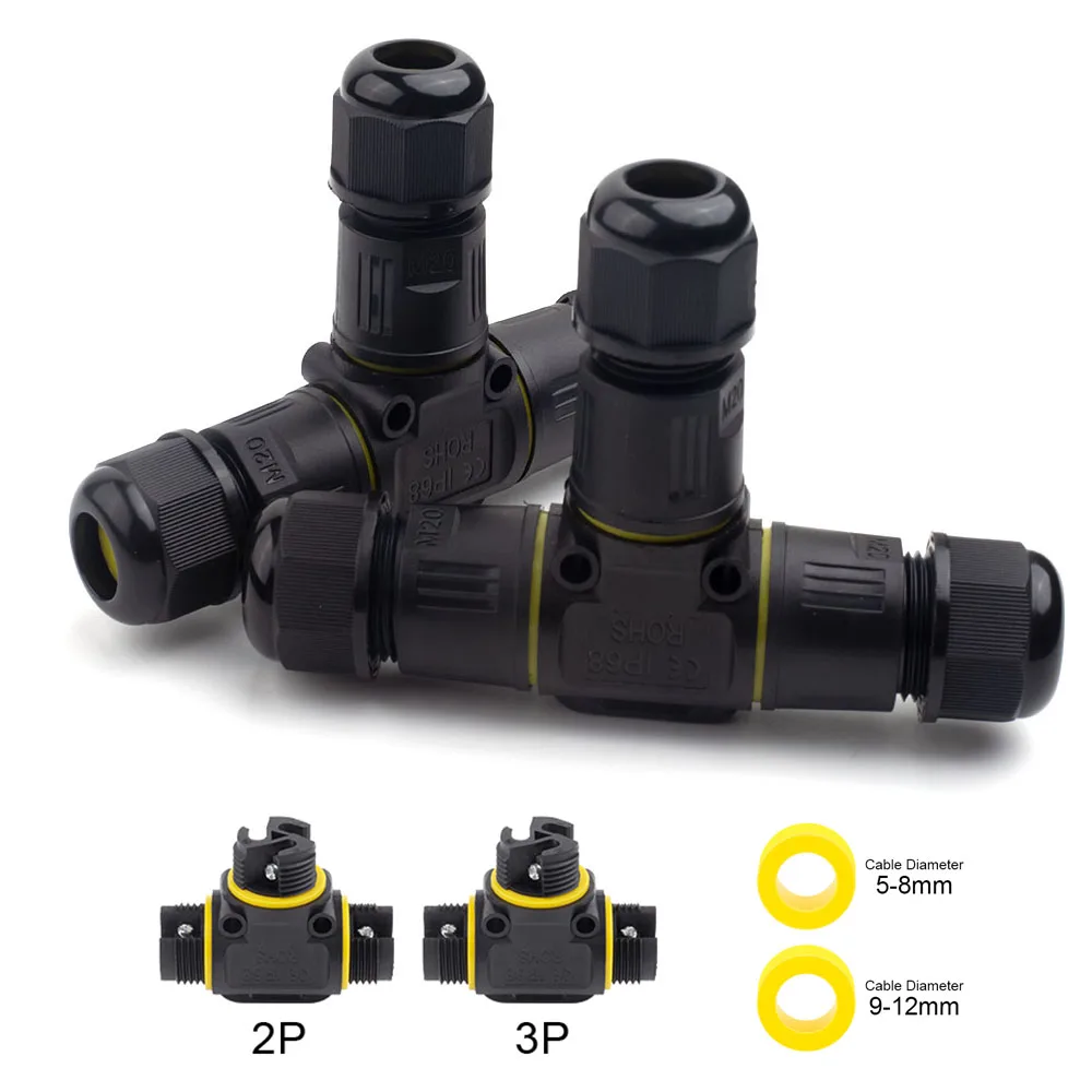 Ip68 M20 T-Type 3 Outdoor Way Waterproof Wire Connector 2 Pin 3 Pin Screw Quick Wiring and Distribution Led Light Junction Box
Ip68 M20 T-Type 3 Outdoor Way Waterproof Wire Connector 2 Pin 3 Pin Screw Quick Wiring and Distribution Led Light Junction Box