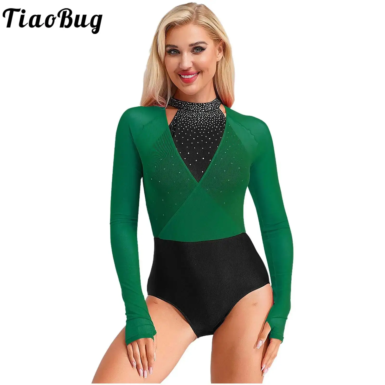 Women Dance Bodysuit Ballet Gymnastics Leotards Sheer Mesh Long Sleeve Patchwork Leotard Jumpsuit Figure Skating Performance
Women Dance Bodysuit Ballet Gymnastics Leotards Sheer Mesh Long Sleeve Patchwork Leotard Jumpsuit Figure Skating Performance