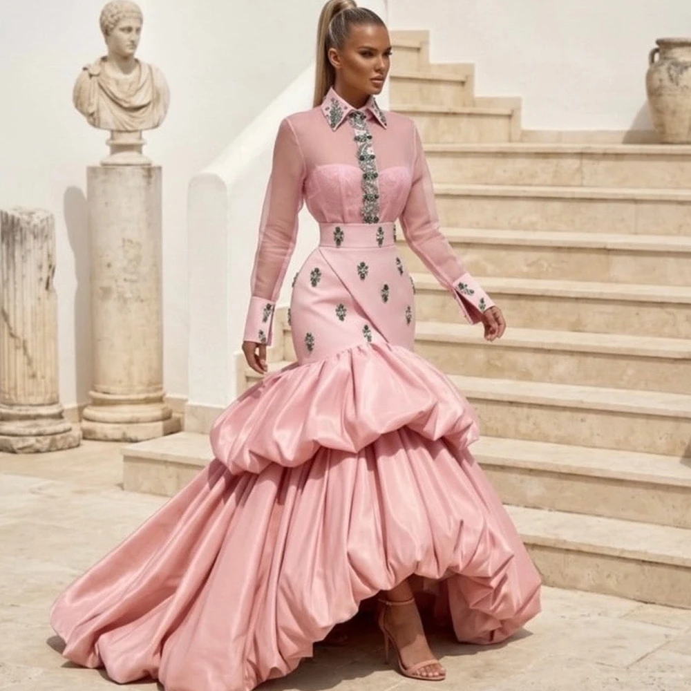Modern Customized Formal Party Dresses Floor Length Women's Evening Dresses Mermaid Long Sleeves Beading Prom Wedding Dress
Modern Customized Formal Party Dresses Floor Length Women's Evening Dresses Mermaid Long Sleeves Beading Prom Wedding Dress