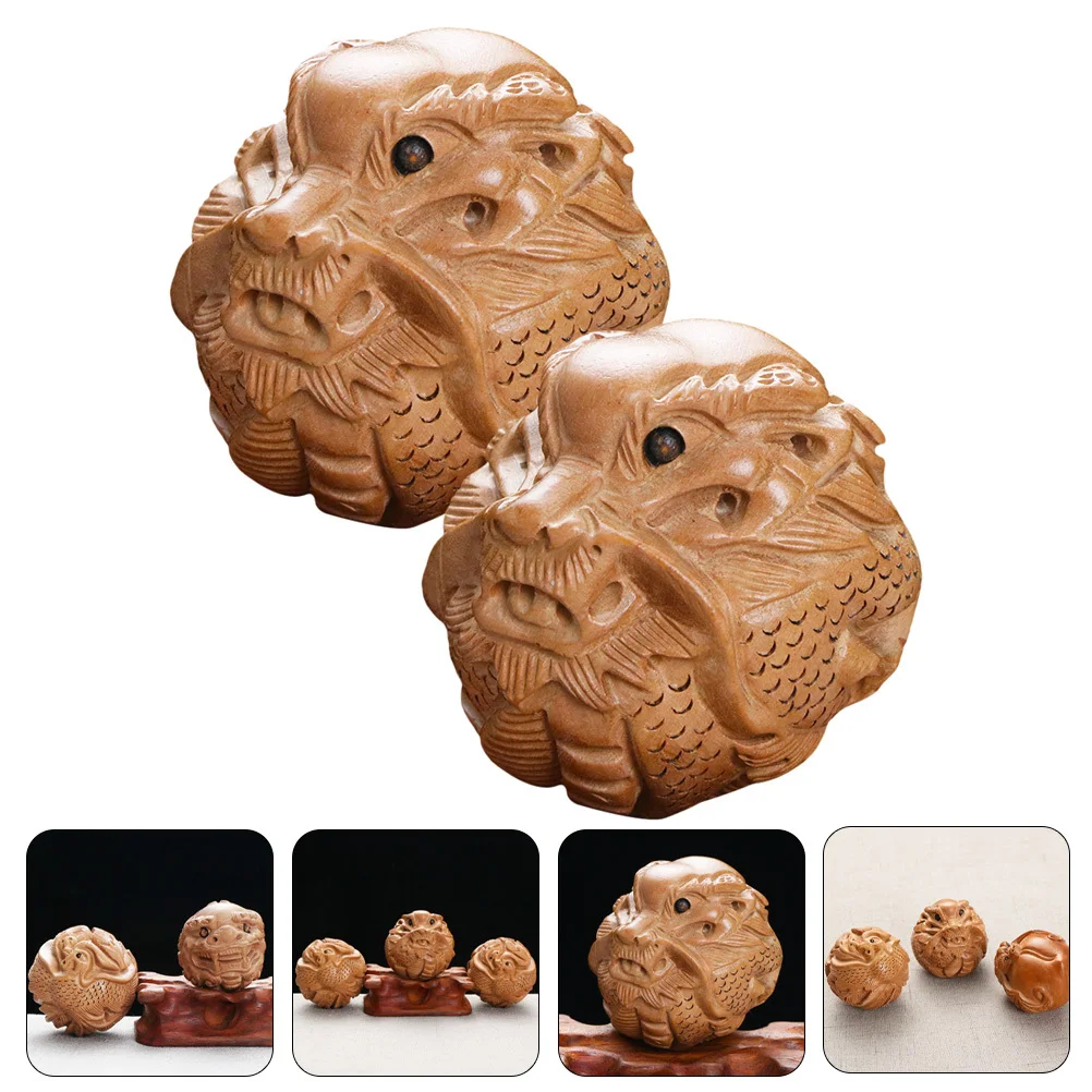 2Pcs Taomu Dragon Phoenix Peach Wood Hand Exercise Balls for Long-Lasting Use Smooth Texture Massage Rolling Ball for Palm
2Pcs Taomu Dragon Phoenix Peach Wood Hand Exercise Balls for Long-Lasting Use Smooth Texture Massage Rolling Ball for Palm