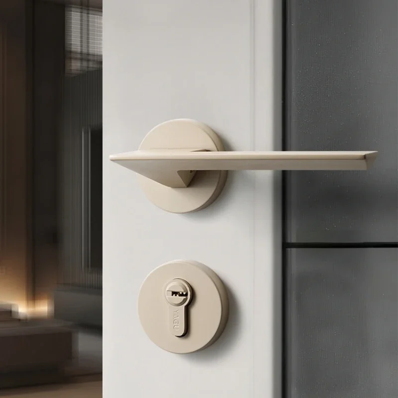Beige minimalist silent indoor bedroom door lock Nordic wind magnetic door handle magnetic modern door lock
Beige minimalist silent indoor bedroom door lock Nordic wind magnetic door handle magnetic modern door lock