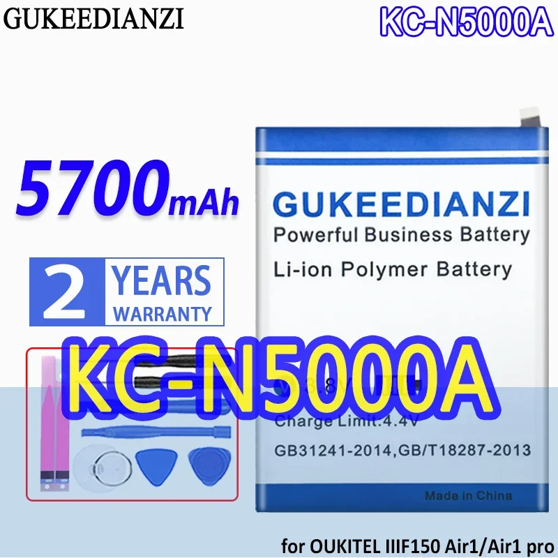High Capacity GUKEEDIANZI Battery KC-N5000A (Air 1) 5700mAh for OUKITEL IIIF150 Air 1 pro
High Capacity GUKEEDIANZI Battery KC-N5000A (Air 1) 5700mAh for OUKITEL IIIF150 Air 1 pro