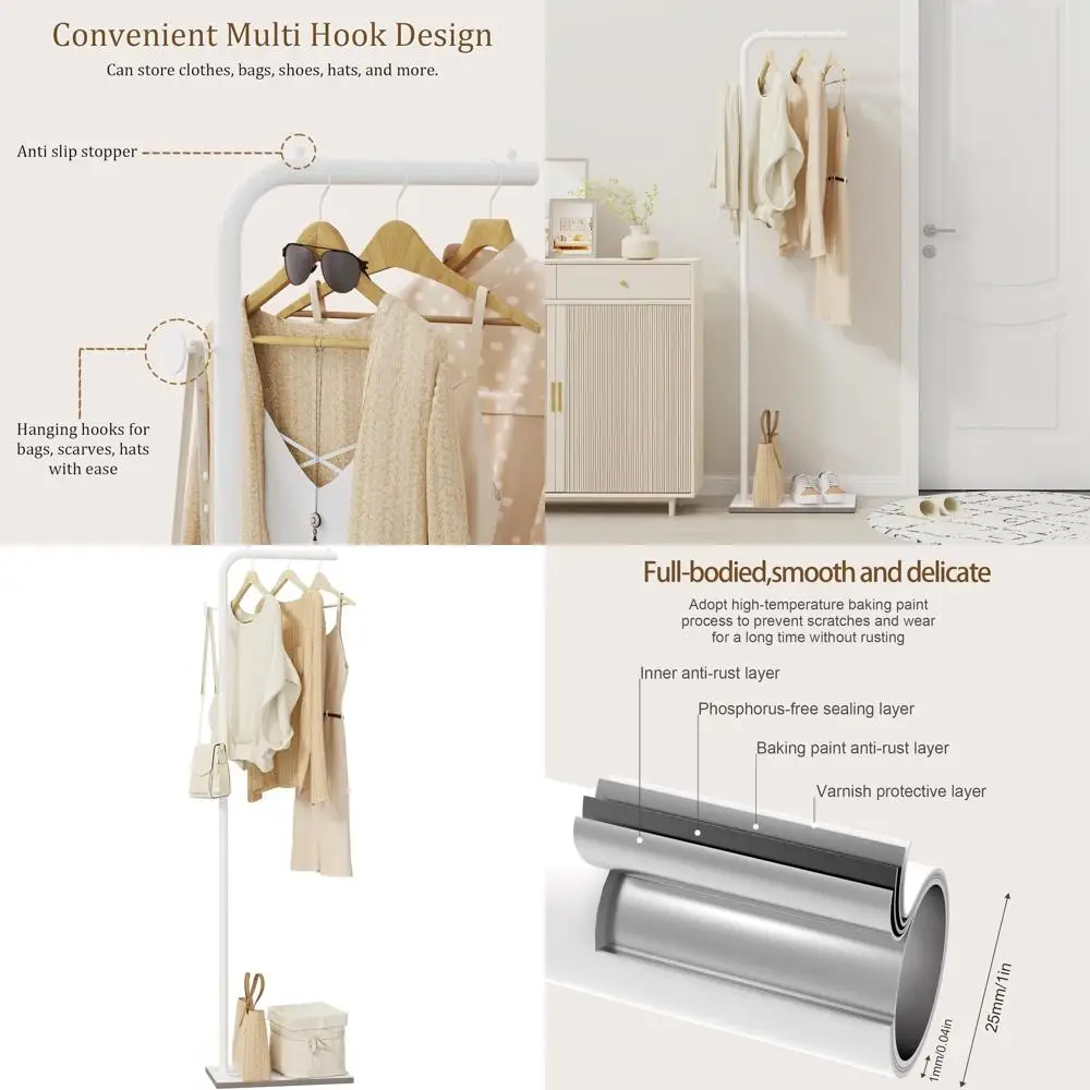 Белая угловая вешалка-шкаф с каменной подставкой, металлическая вешалка для одежды, 15.3x10.2x70.8, идеально подходит для спальни, прихожей, входа
Белая угловая вешалка-шкаф с каменной подставкой, металлическая вешалка для одежды, 15.3x10.2x70.8, идеально подходит для спальни, прихожей, входа