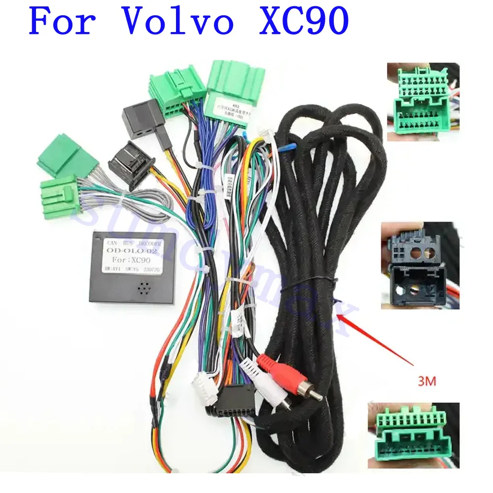 16Pin Car Stereo Wire Harness Power Cable With Canbus Box Decoder For Volvo XC90 s90 v90 car Radio Power Cord Cable Adapter
16Pin Car Stereo Wire Harness Power Cable With Canbus Box Decoder For Volvo XC90 s90 v90 car Radio Power Cord Cable Adapter