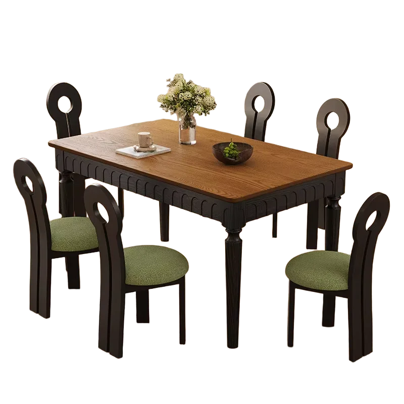 #Modern Luxury Dining Table Set Rectangular Wood Slab Top with Chairs for Living Kitchen Hotel Restaurant
#Modern Luxury Dining Table Set Rectangular Wood Slab Top with Chairs for Living Kitchen Hotel Restaurant
