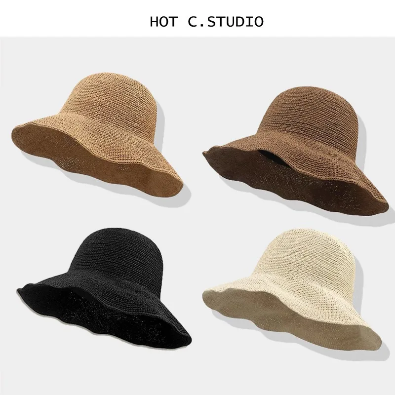 Versatile and delicate handmade crochet straw hat, women's sun protection big eave sun hat, foldable hat
Versatile and delicate handmade crochet straw hat, women's sun protection big eave sun hat, foldable hat