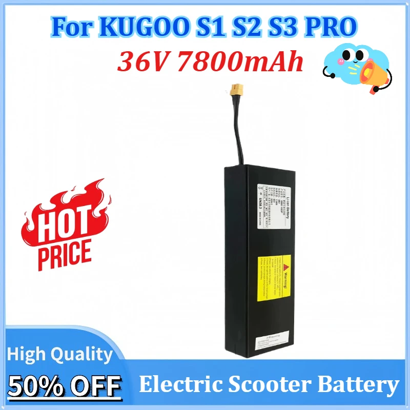 Newly Upgraded 36V 7800mAh Replacement Battery Packs for KUGOO S1 S2 S3 PRO Folding Electric Scooter Rechargeable Battery
Newly Upgraded 36V 7800mAh Replacement Battery Packs for KUGOO S1 S2 S3 PRO Folding Electric Scooter Rechargeable Battery