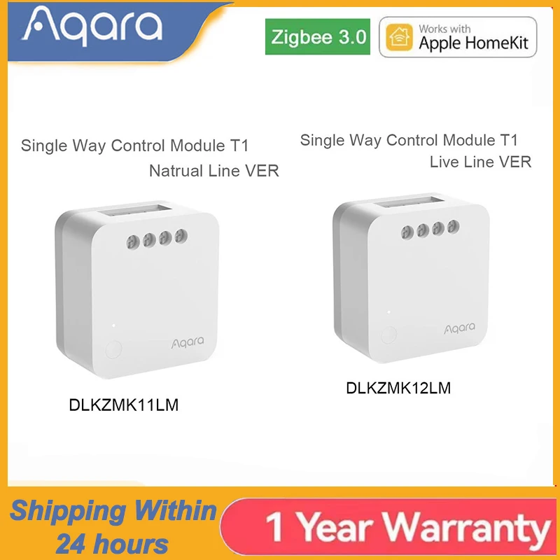 Aqara Single Channel Control Module T1 Zigbee 3.0 Wireless Relay Controller 1 Channel No Neutral Remote Work with Apple Homekit
Aqara Single Channel Control Module T1 Zigbee 3.0 Wireless Relay Controller 1 Channel No Neutral Remote Work with Apple Homekit
