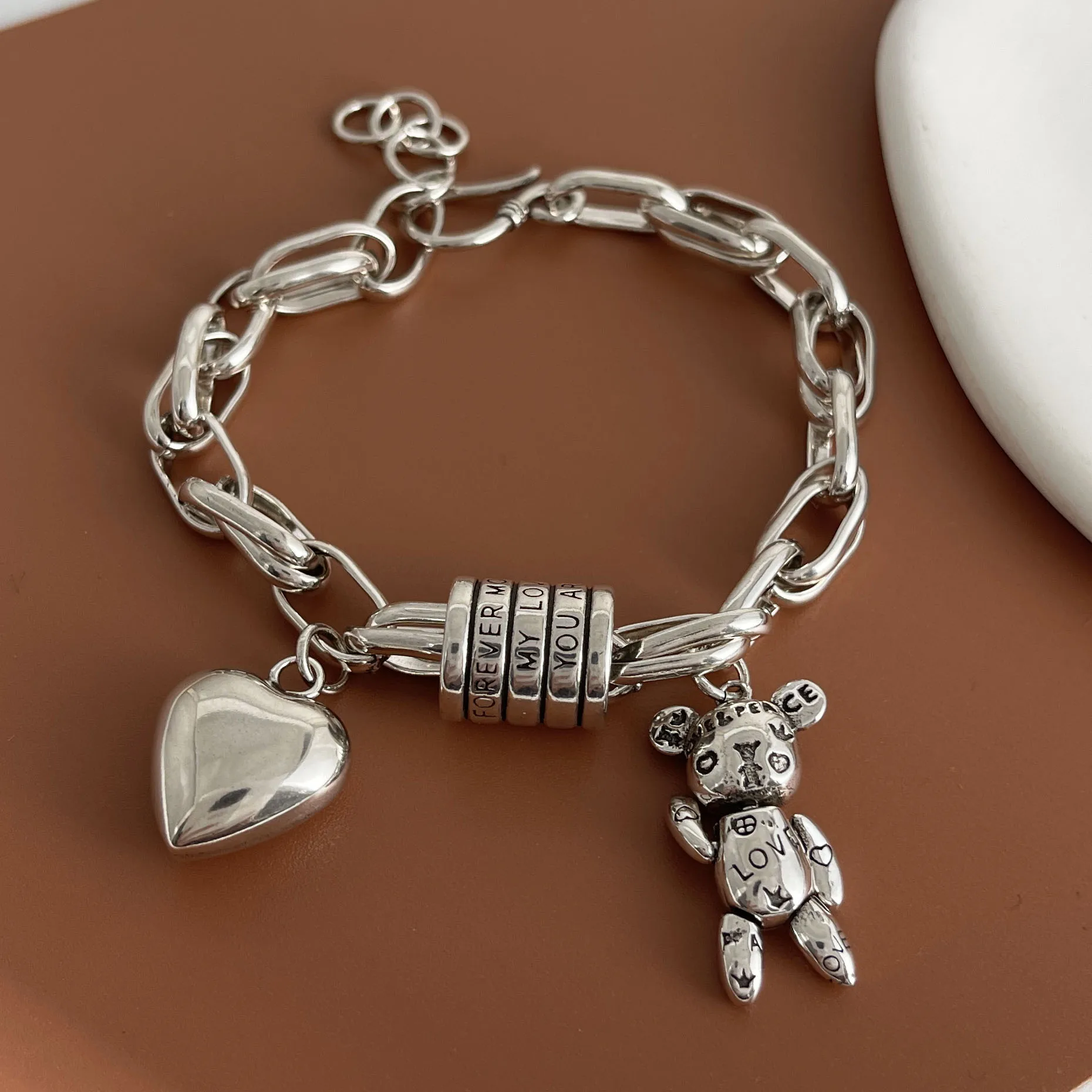 Retro Bracelet for Women Men Vintage Handmade Heart Bracelet Birthday Gift
Retro Bracelet for Women Men Vintage Handmade Heart Bracelet Birthday Gift