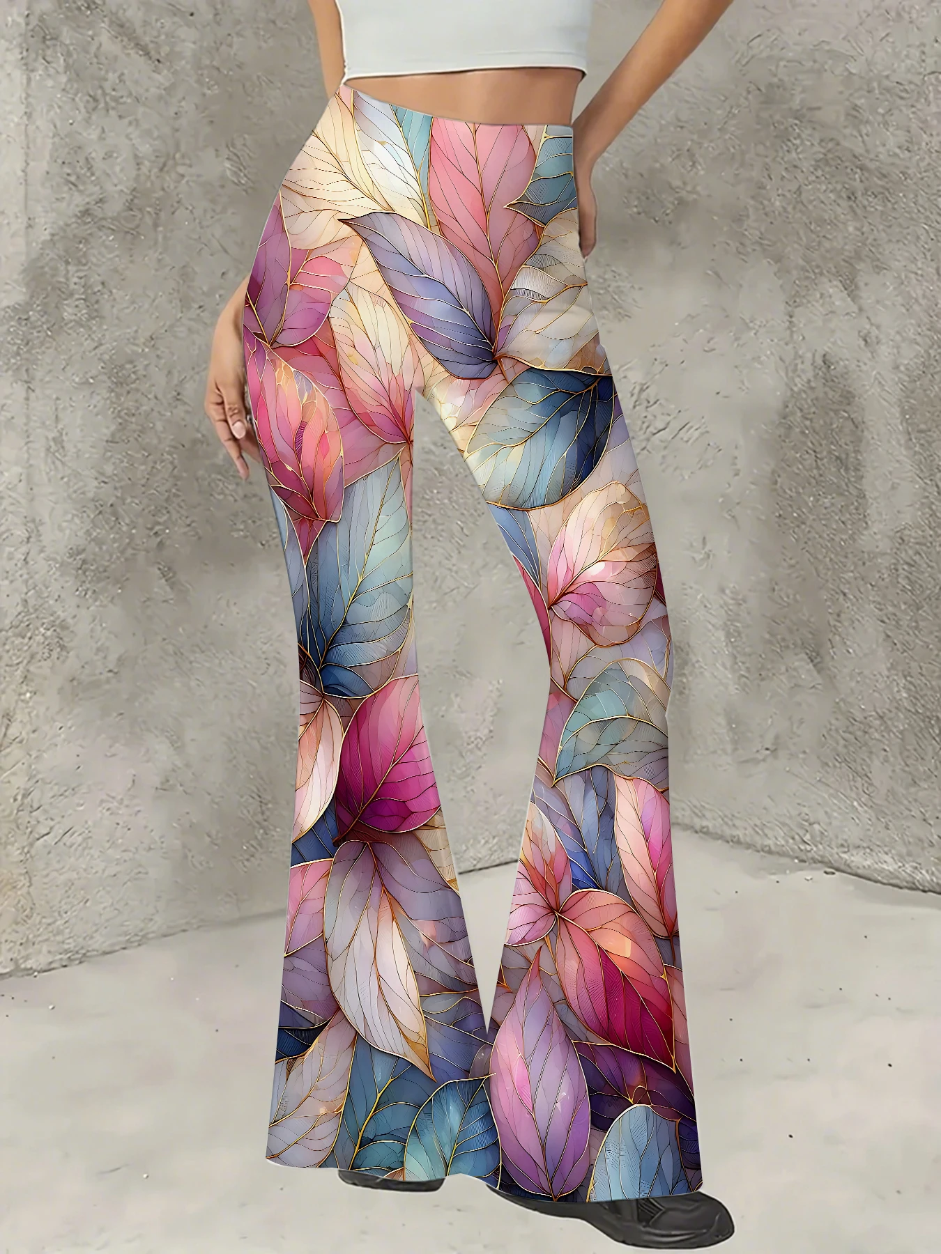 Y2K Graphic Print Flare Pants Women High Waist Knit Bell Bottom Trousers
Y2K Graphic Print Flare Pants Women High Waist Knit Bell Bottom Trousers