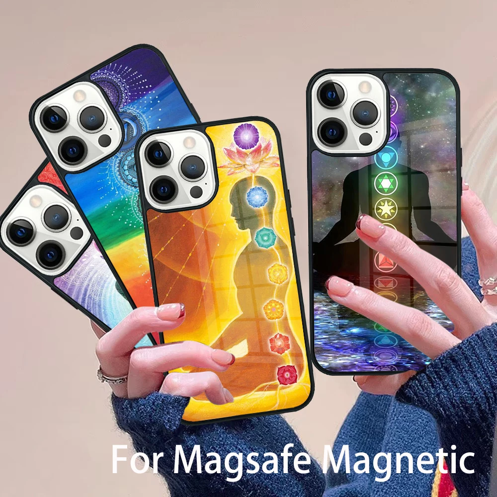 Seven Chakras Meditation Art Phone Case Magesafe Magnetic Wireless Charge Cover For IPhone 16 11 12 13 14 15 Pro Max Plus Mini
Seven Chakras Meditation Art Phone Case Magesafe Magnetic Wireless Charge Cover For IPhone 16 11 12 13 14 15 Pro Max Plus Mini