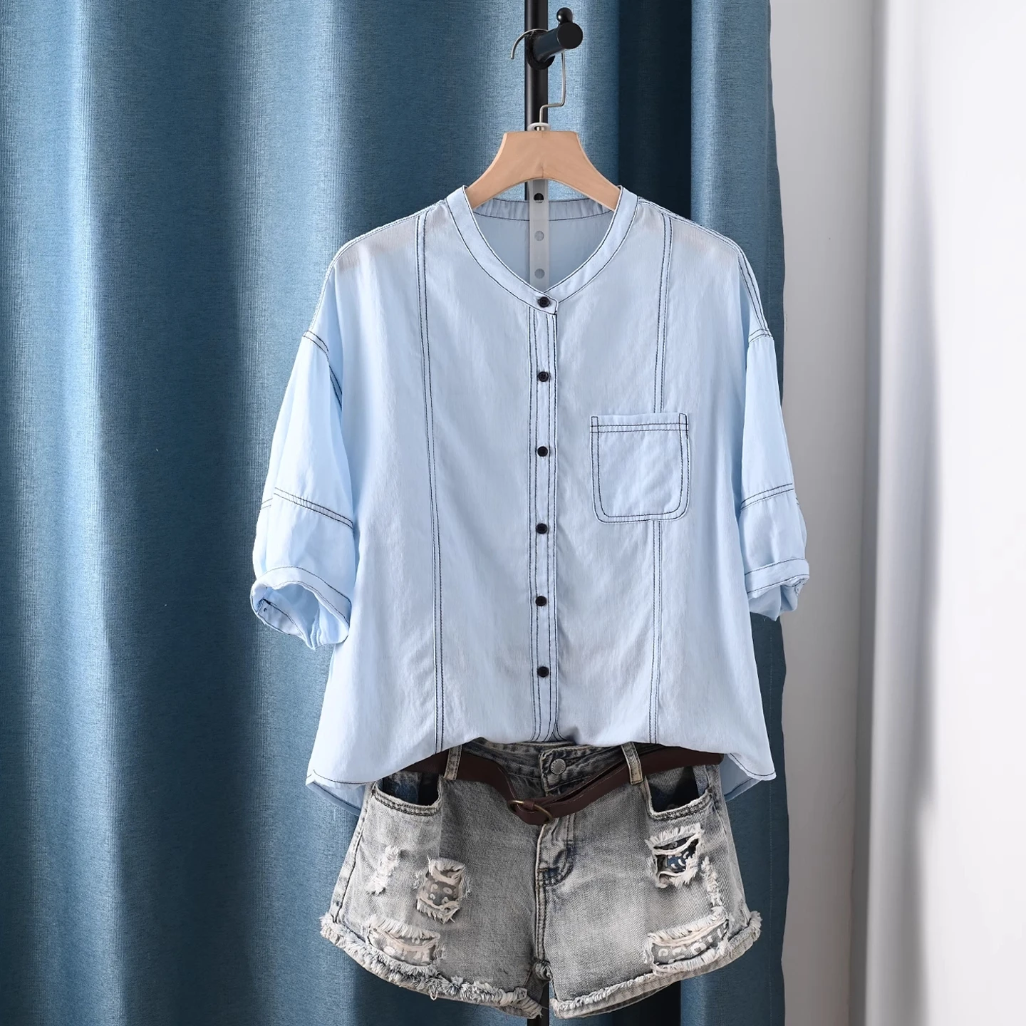 2025 women's buttons shirt Japan fashion 100% cotton white blue shirts short sleeve tops korean reviews many girls clothes
2025 women's buttons shirt Japan fashion 100% cotton white blue shirts short sleeve tops korean reviews many girls clothes