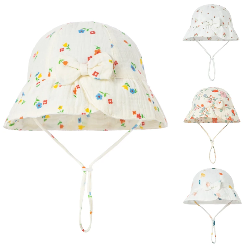 Summer Autumn Baby Girl Hat Floral Bowknot Cotton Panama for Girls Bucket Hats Ourdoor Beach Children Sun Hat Infant Cap
Summer Autumn Baby Girl Hat Floral Bowknot Cotton Panama for Girls Bucket Hats Ourdoor Beach Children Sun Hat Infant Cap