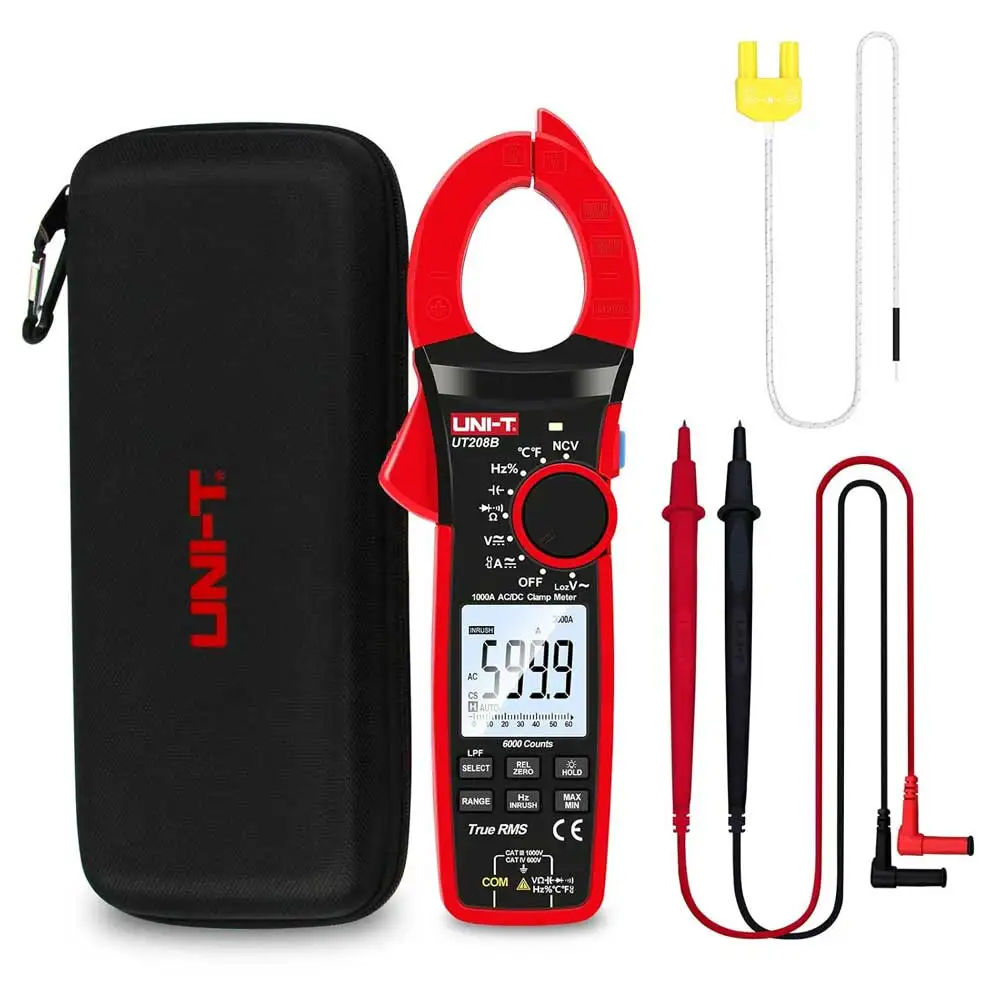 UNI-T 1000A ammeter UT205E UT206B UT207B UT208B digital clamp meter 1000V voltmeter NCV professional capacitor tool
UNI-T 1000A ammeter UT205E UT206B UT207B UT208B digital clamp meter 1000V voltmeter NCV professional capacitor tool