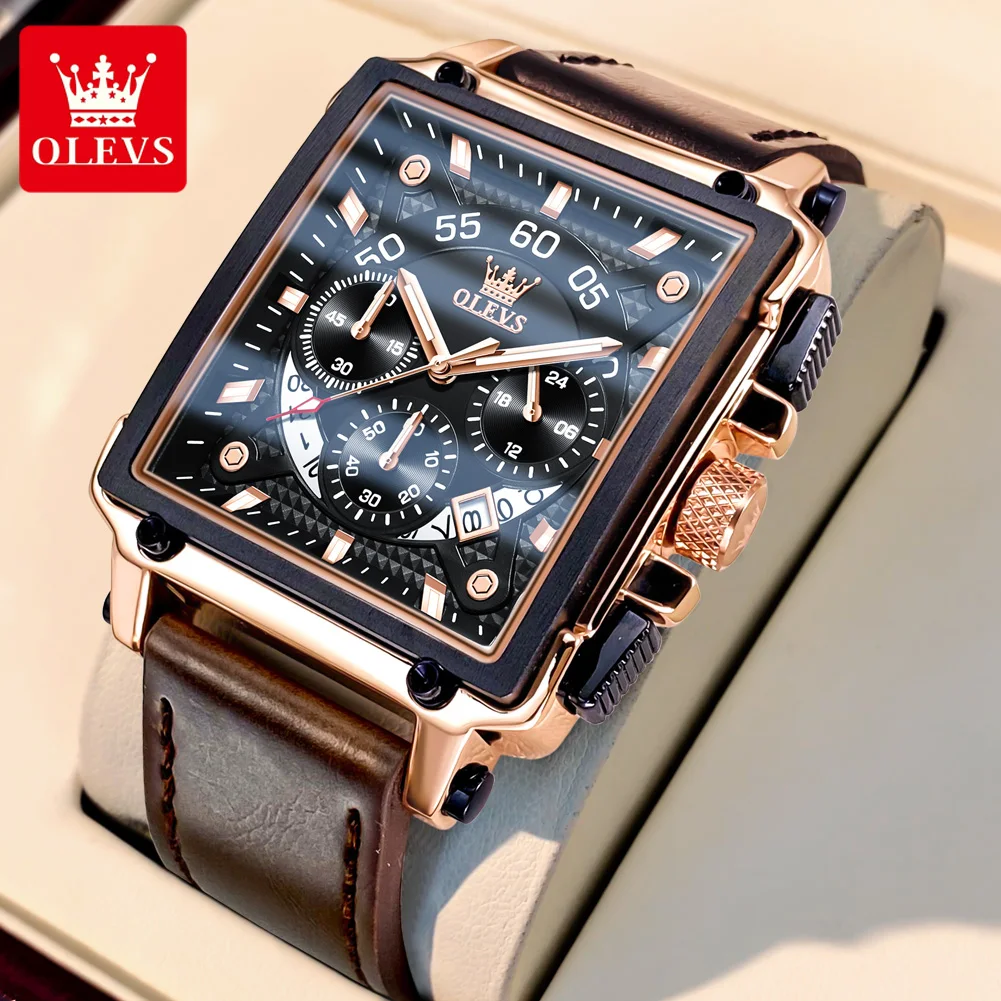 OLEVS 9919 Sport Quartz Watch Gift Genuine Leather Watchband Rectangular-dial Wristwatch
OLEVS 9919 Sport Quartz Watch Gift Genuine Leather Watchband Rectangular-dial Wristwatch