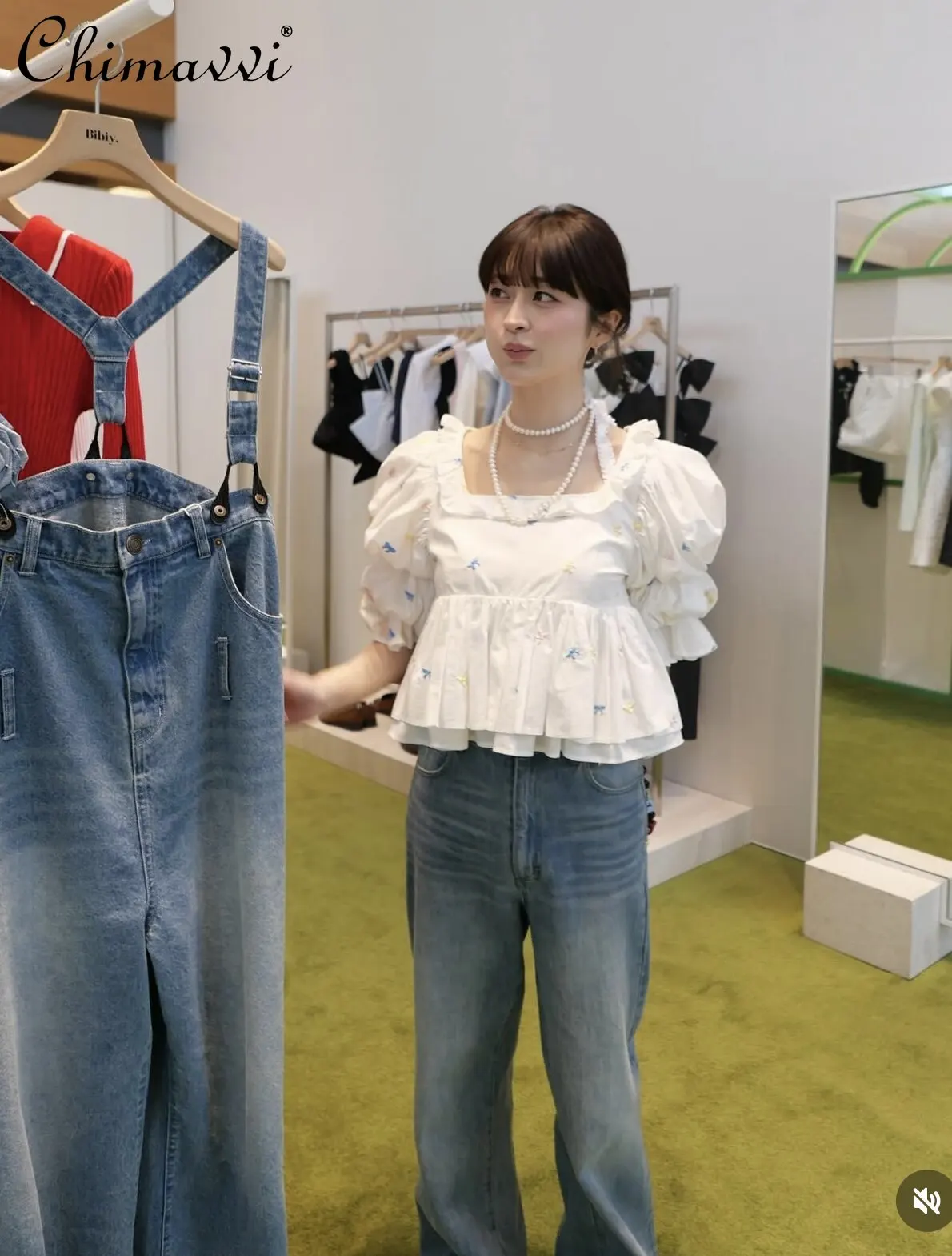 Japanese Sweet Embroidered Bow Tie Waist Blouse Women's 2026 Summer New Ladies' Puff Sleeve Slim Fit Elegant Shirt Cute Top
Japanese Sweet Embroidered Bow Tie Waist Blouse Women's 2026 Summer New Ladies' Puff Sleeve Slim Fit Elegant Shirt Cute Top