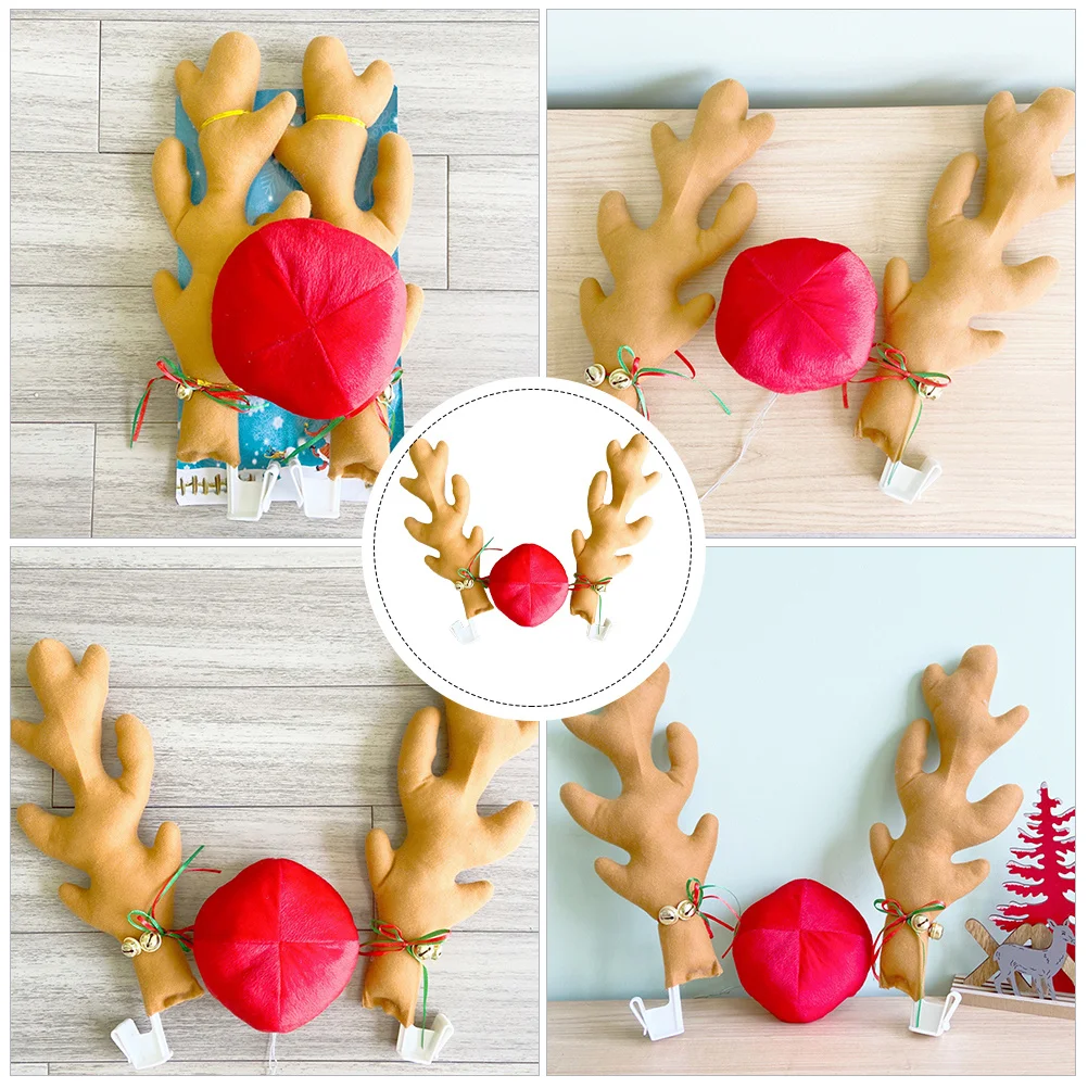 1Set Car Reindeer Antlers Nose Decorations Vibrant Colors Lovely Appearance Car Christmas Decoration Gift Nose Set
1Set Car Reindeer Antlers Nose Decorations Vibrant Colors Lovely Appearance Car Christmas Decoration Gift Nose Set